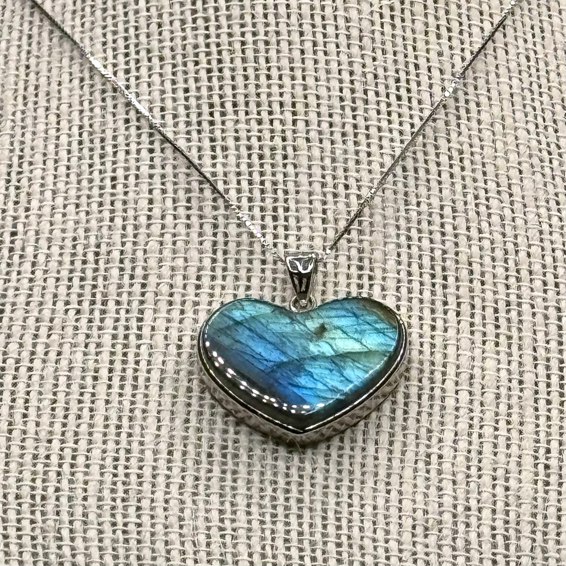 Labradorite Heart Pendant