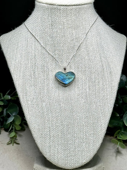 Labradorite Heart Pendant