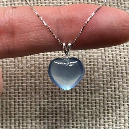 Blue Aquamarine Heart Pendants