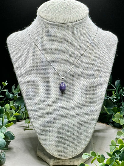 Charoite Teardrop Pendant