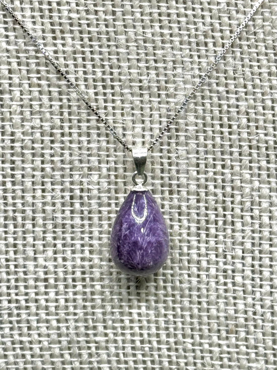 Charoite Teardrop Pendant