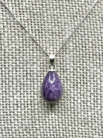 Charoite Teardrop Pendant