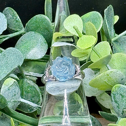 Aquamarine Rose Ring