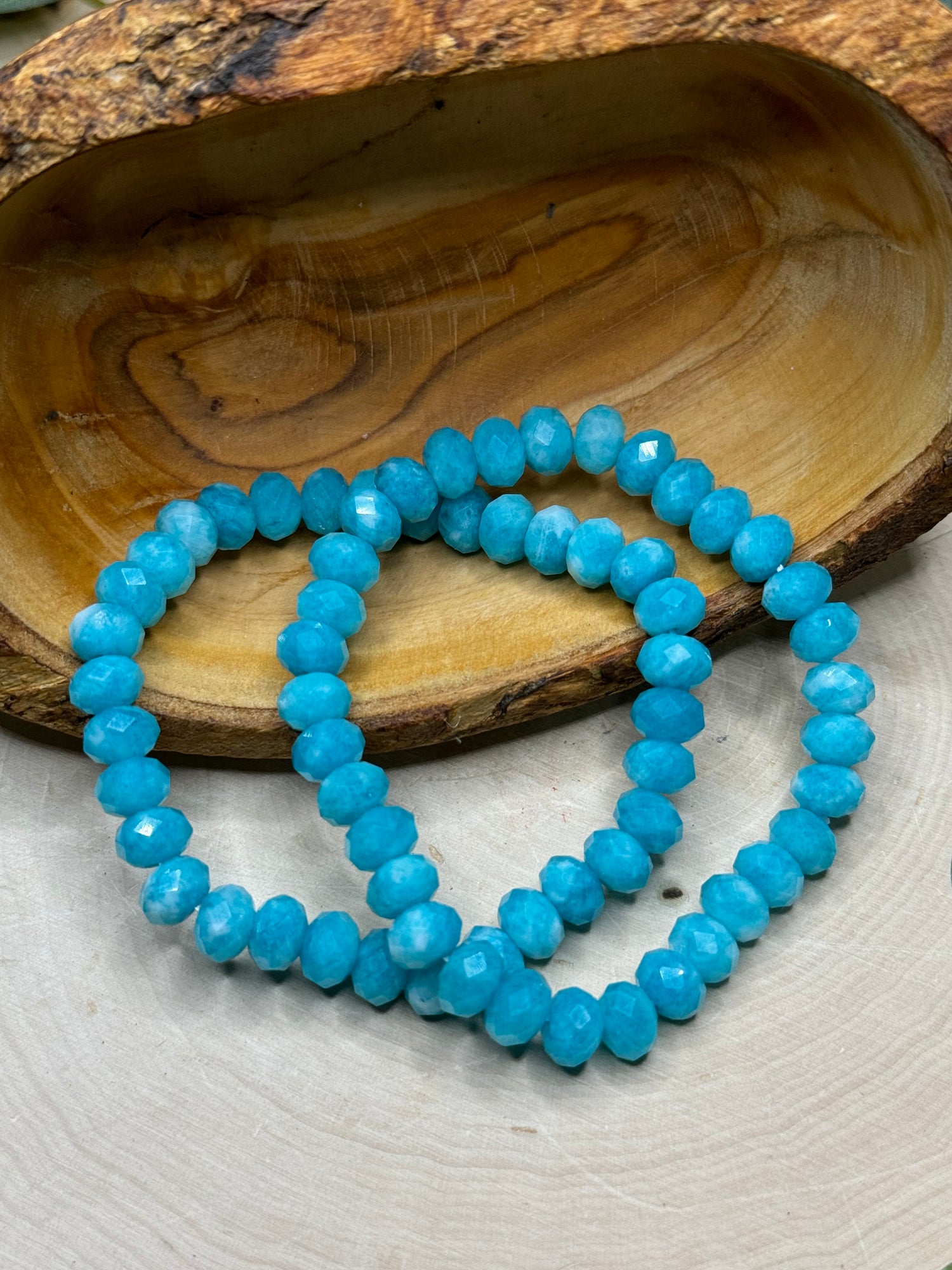 Faceted Amazonite 7mm Bracelets