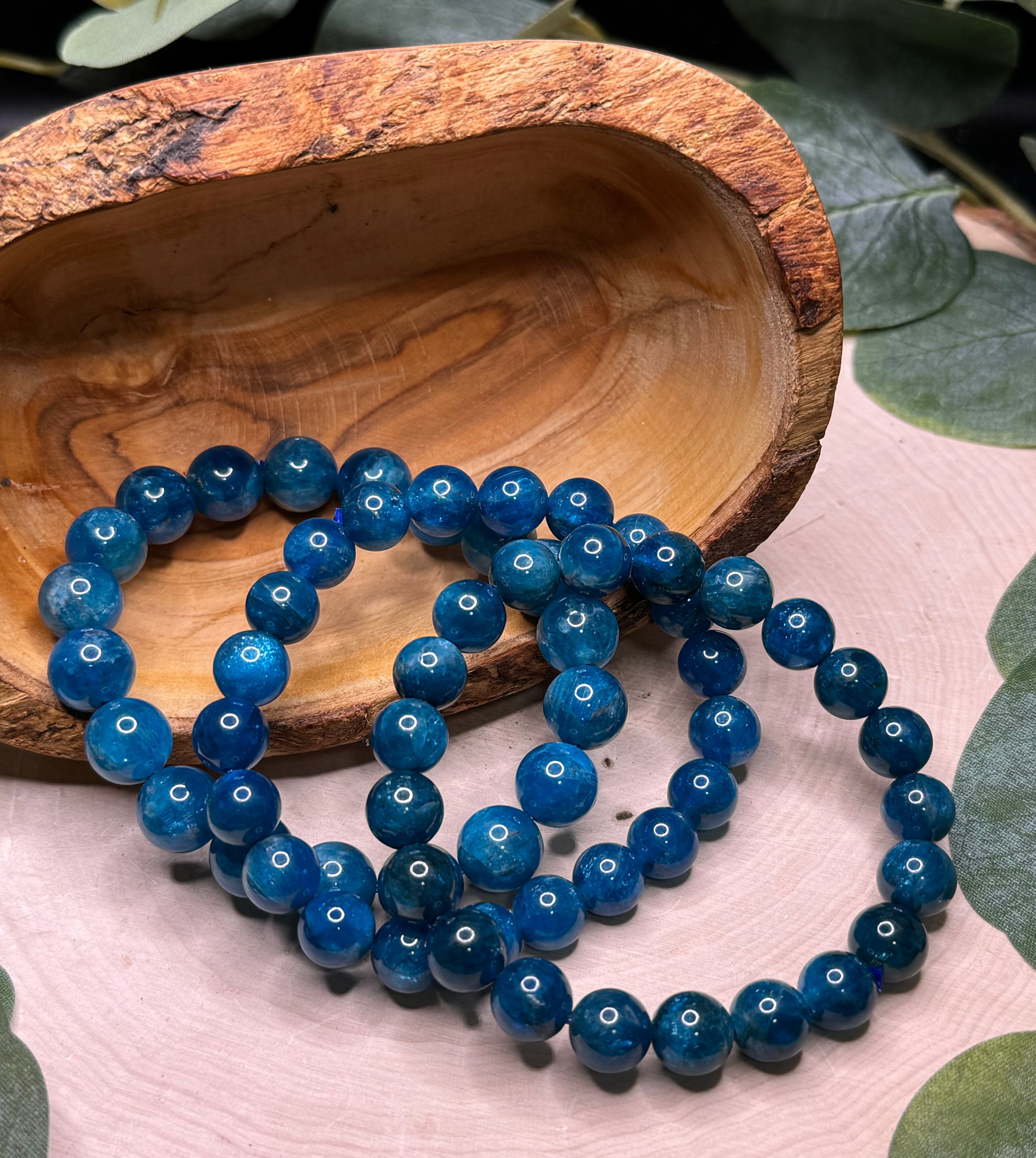 Blue Apatite 9mm Bracelets, alternate view 2