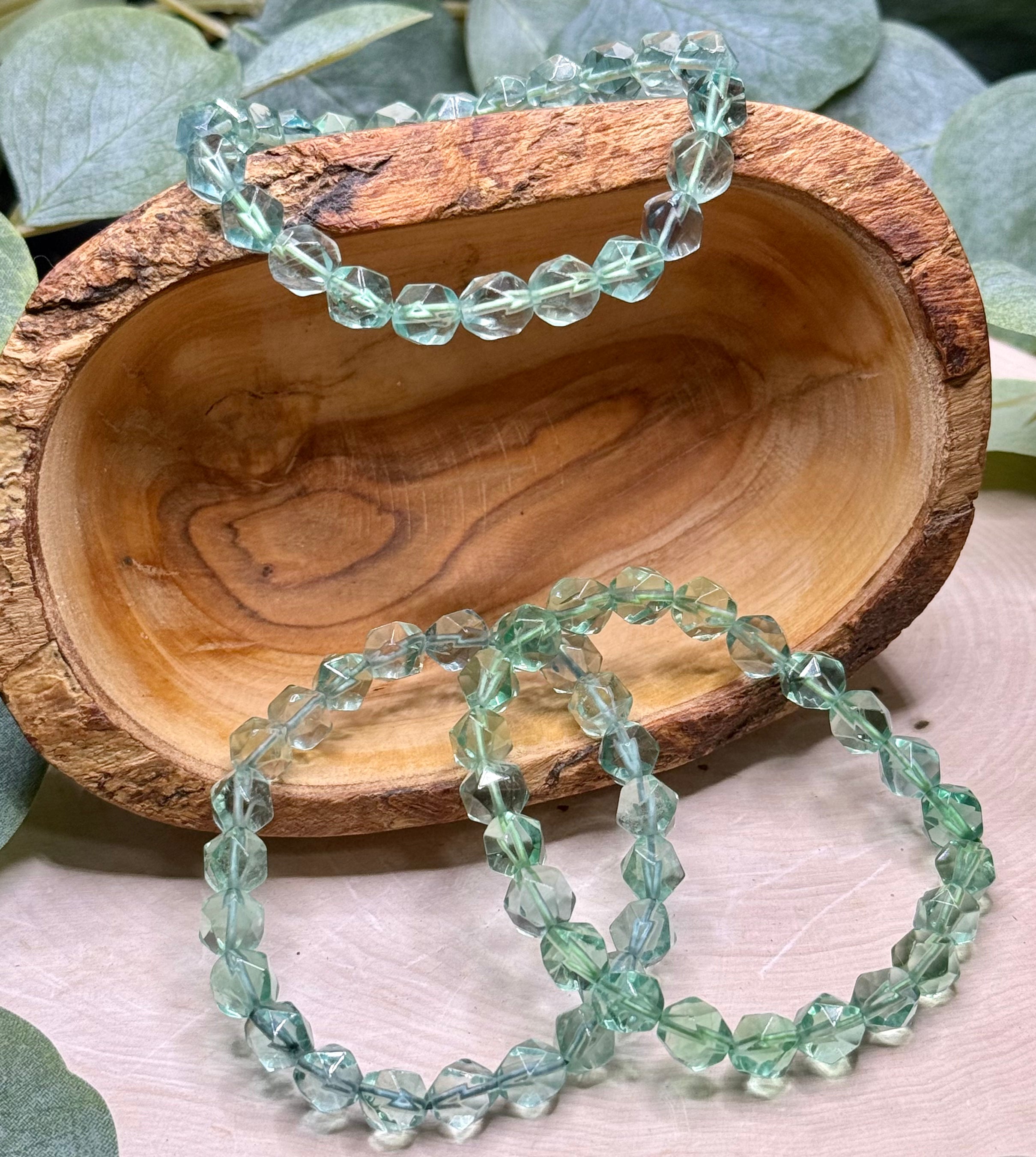 Faceted Fluorite Bracelets – 6mm