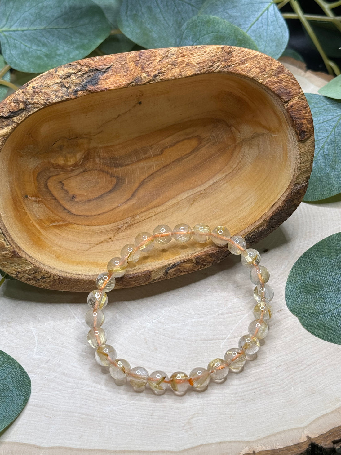 Rutilated Quartz 8mm Bracelet