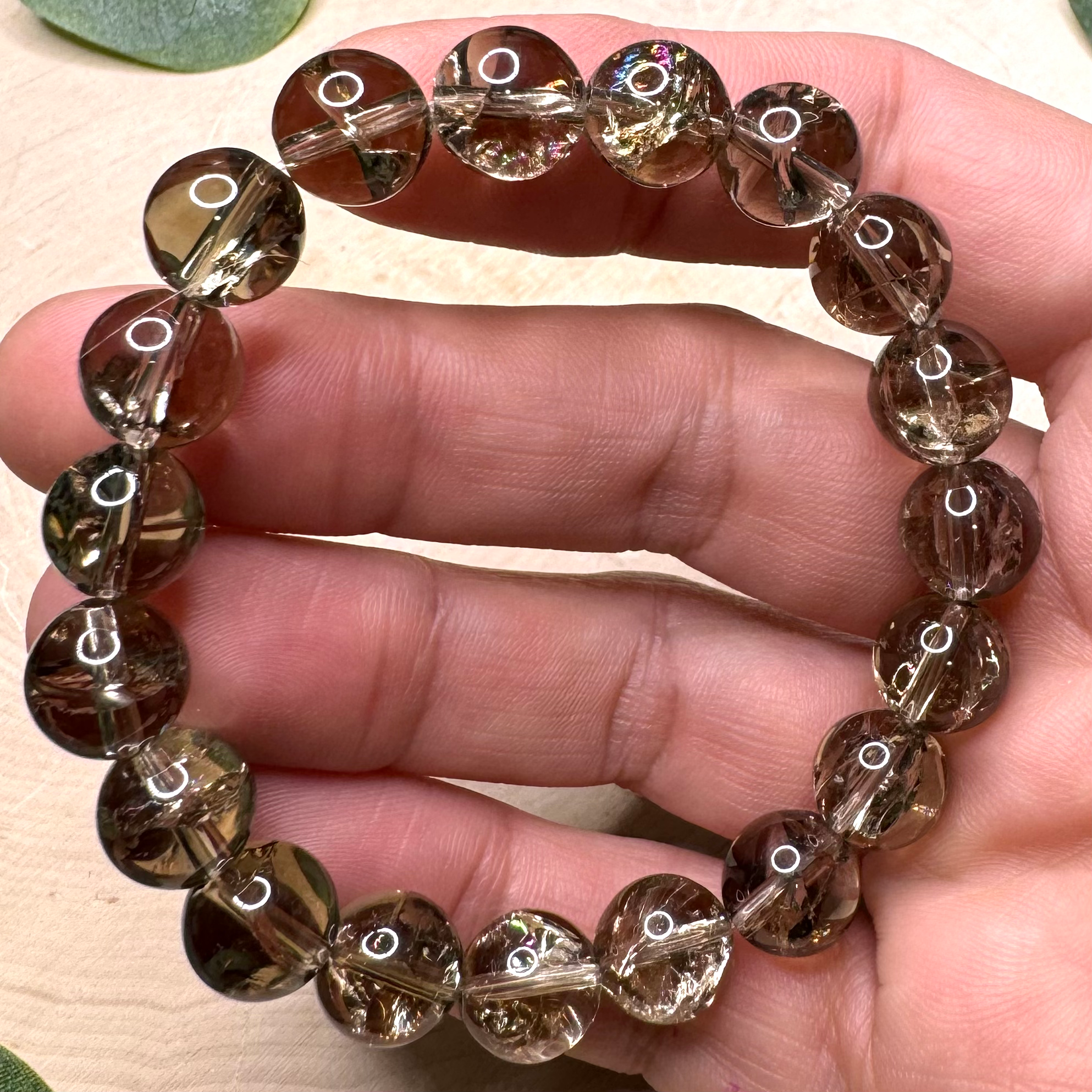 Rainbow Smoky Quartz 10mm Bracelet