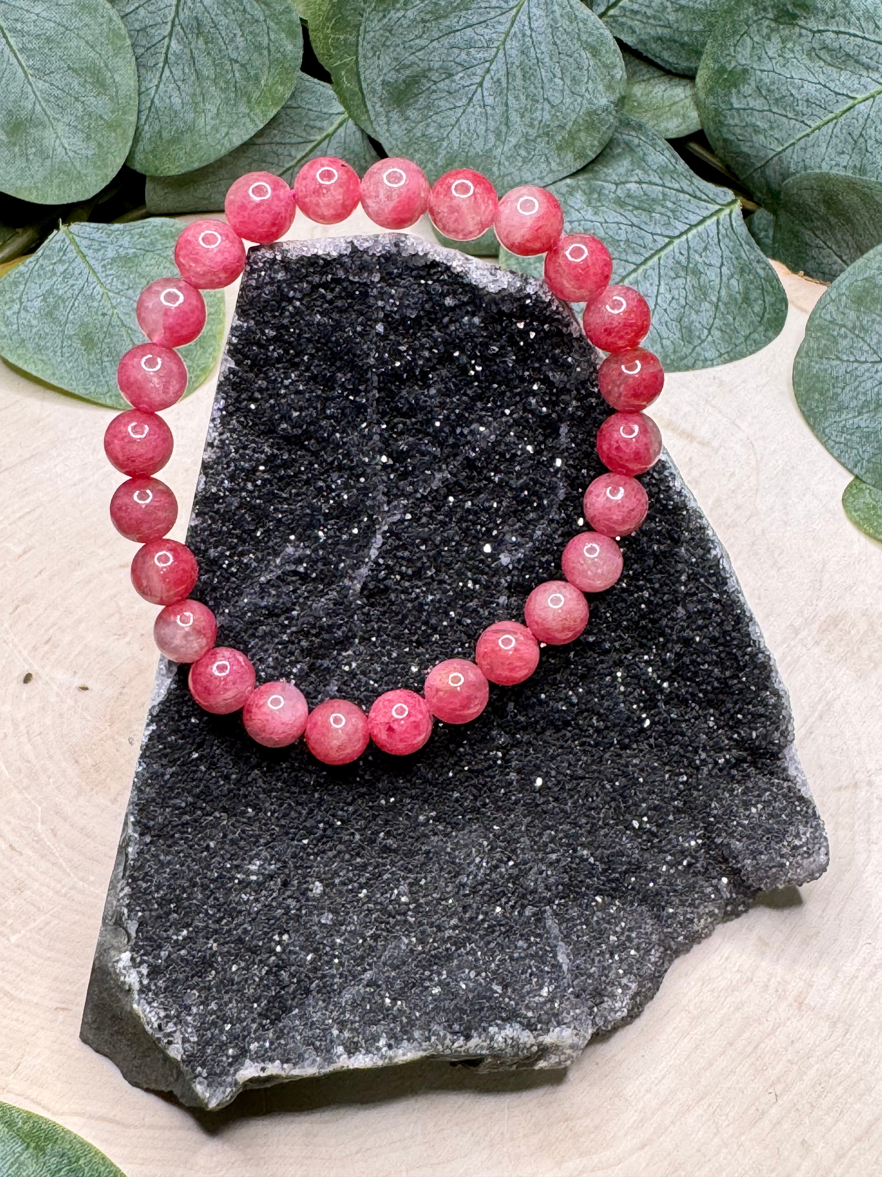 High Quality Rhodonite 7mm Bracelet