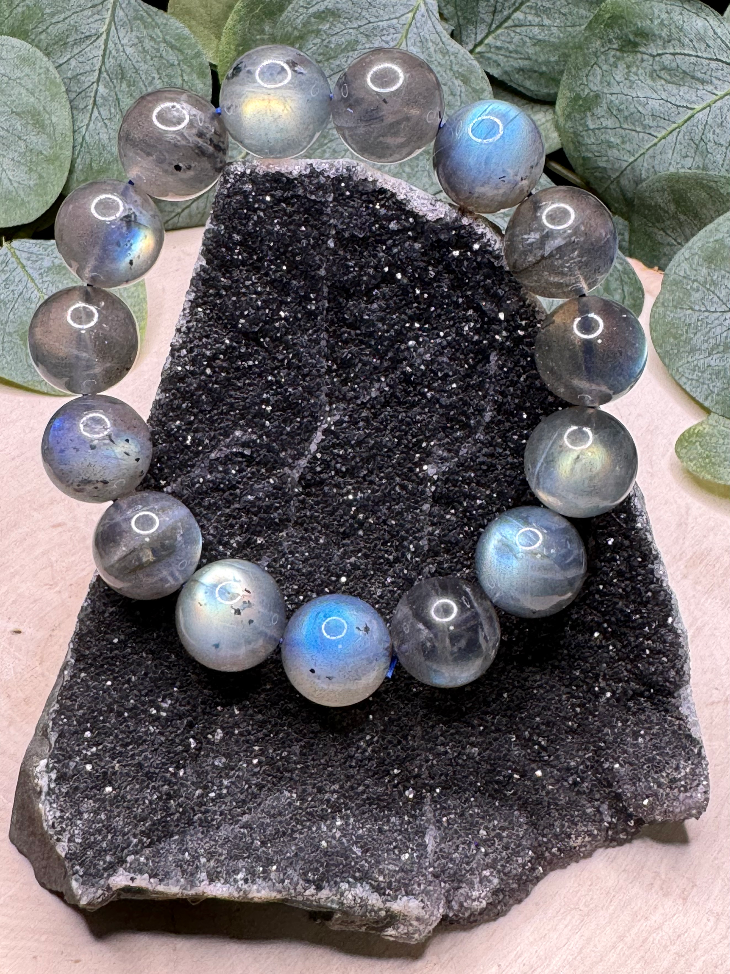 High Quality Labradorite 15mm Bracelet