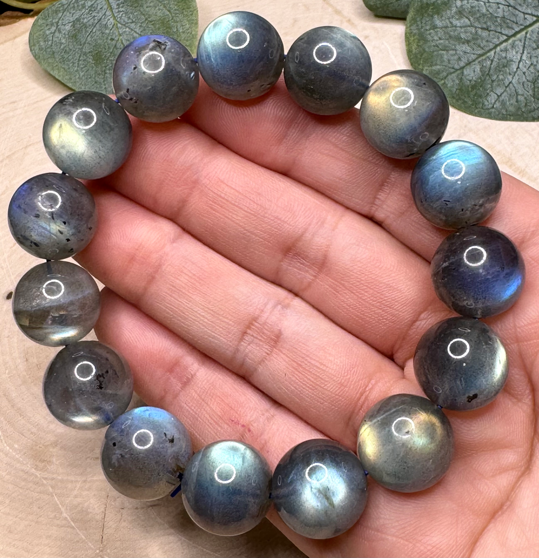 High Quality Labradorite 15mm Bracelet