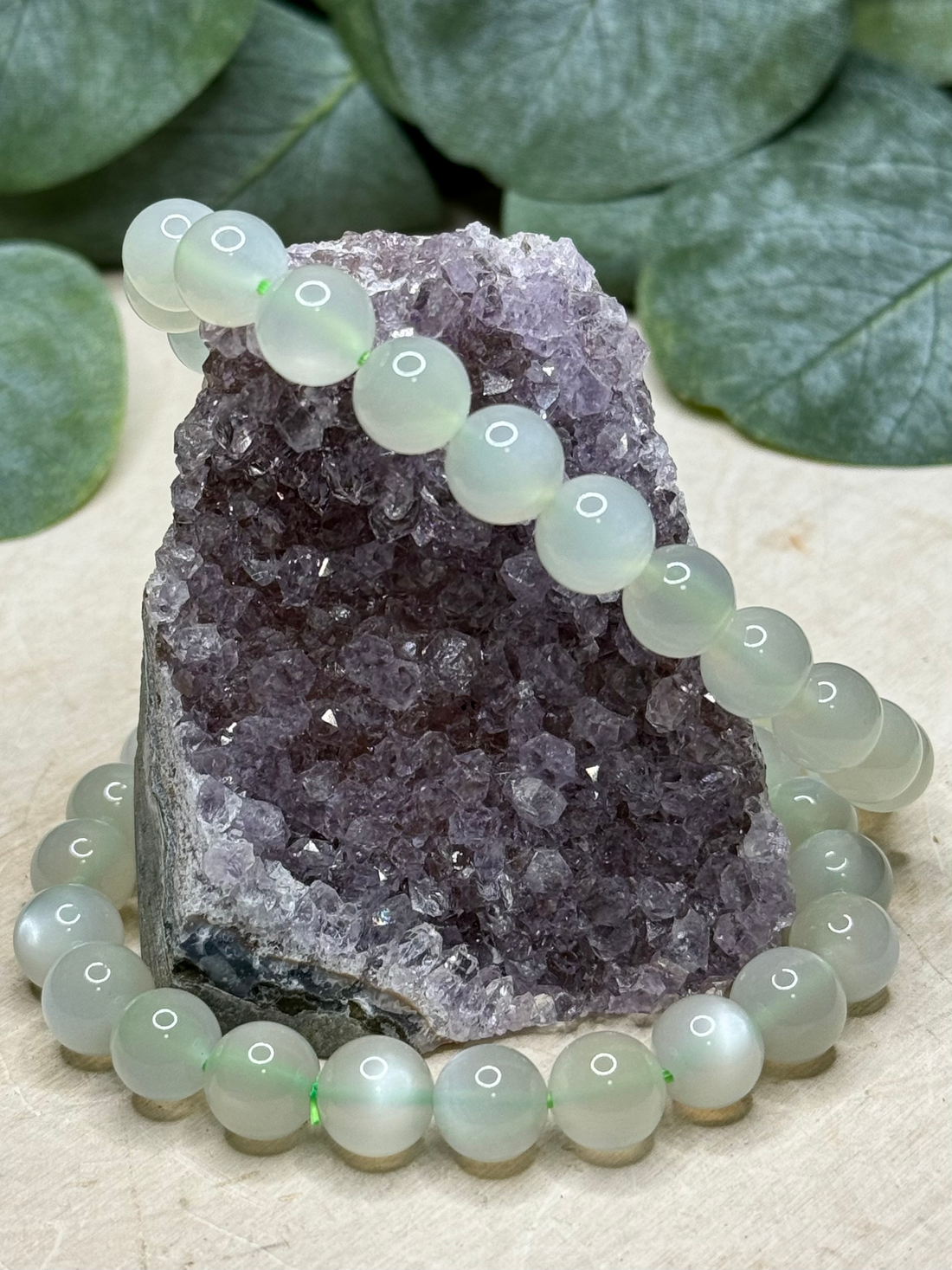 Green Moonstone 8mm Bracelets