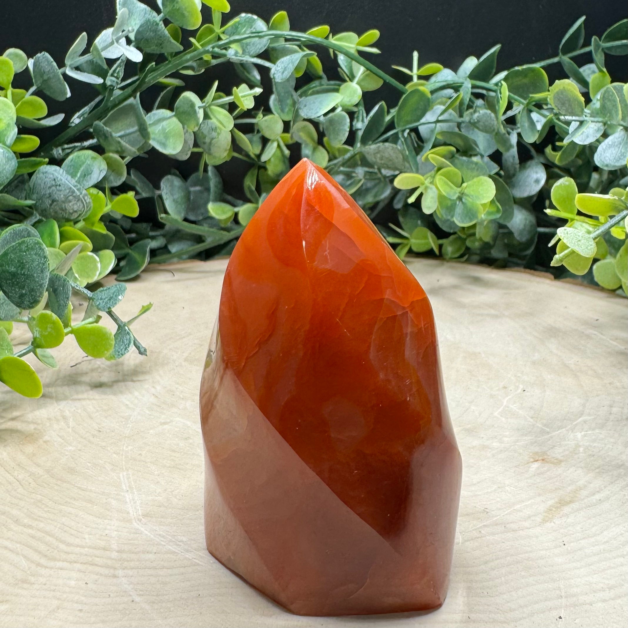 Carnelian Flame Carvings | Natural Polished Carnelian Flames | Red Agate Crystal Decor