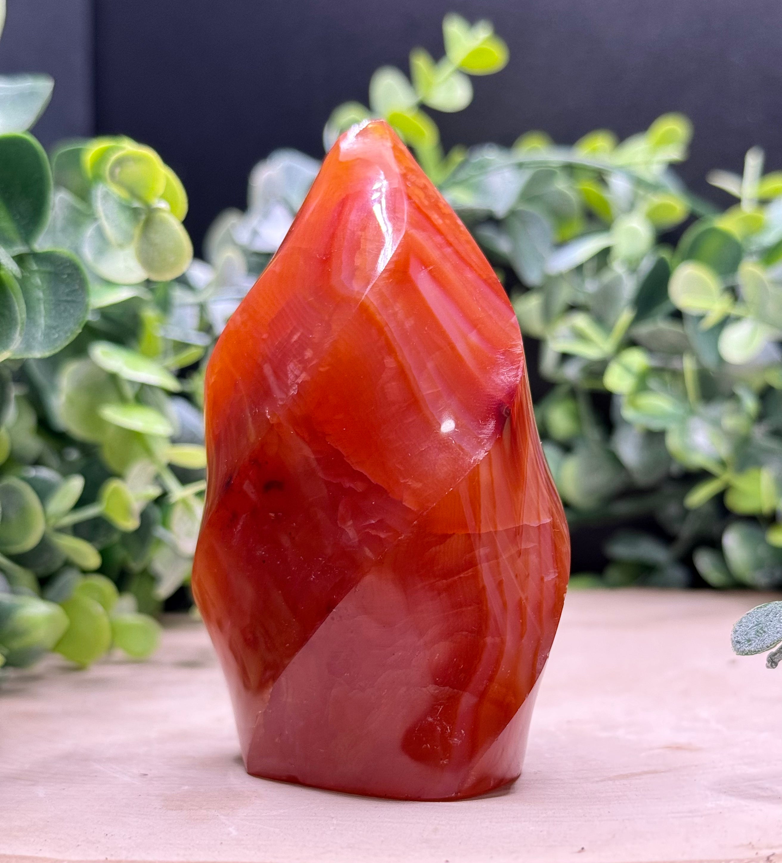 Carnelian Flame Carvings