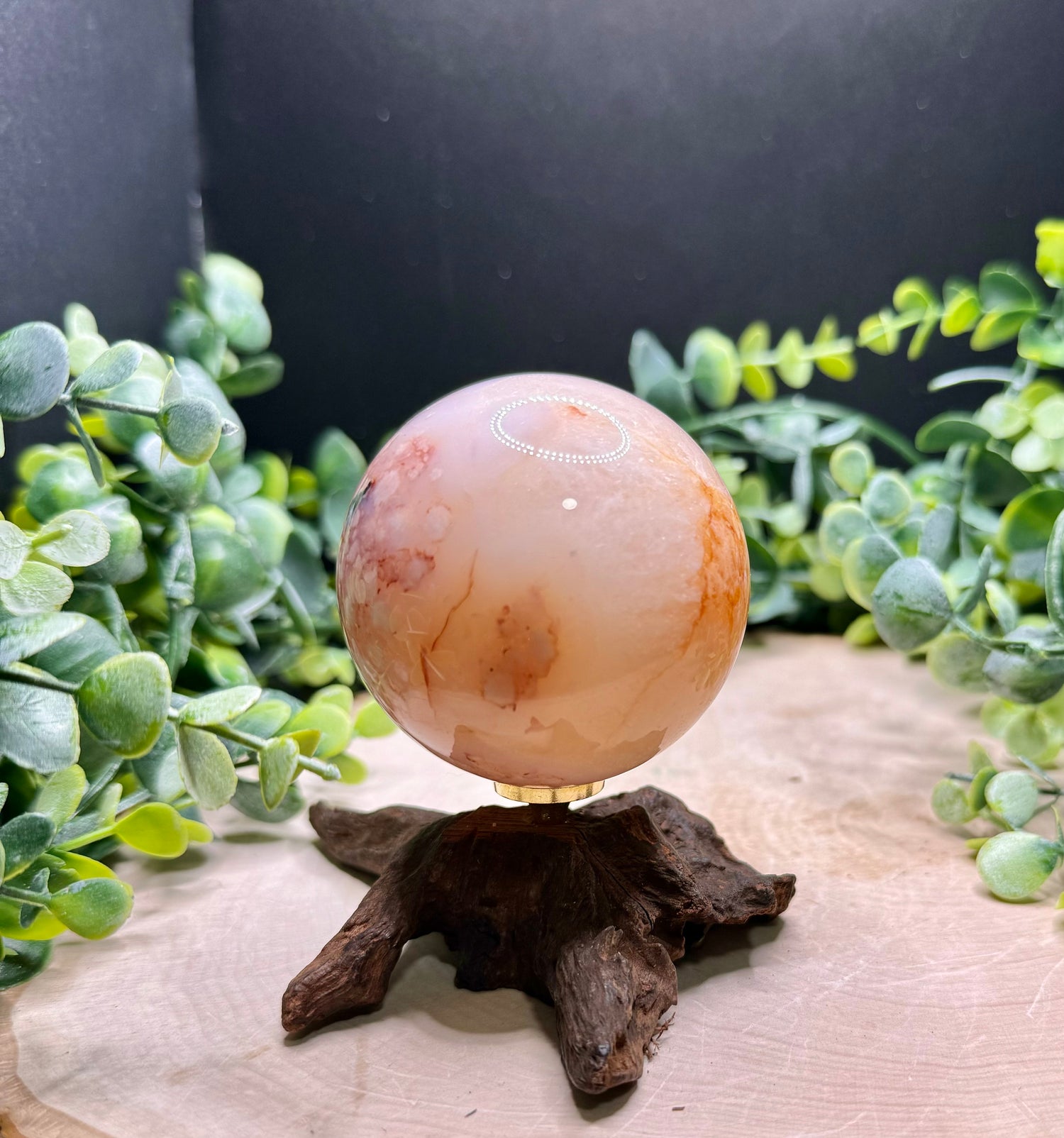 Carnelian Flower Agate Spheres