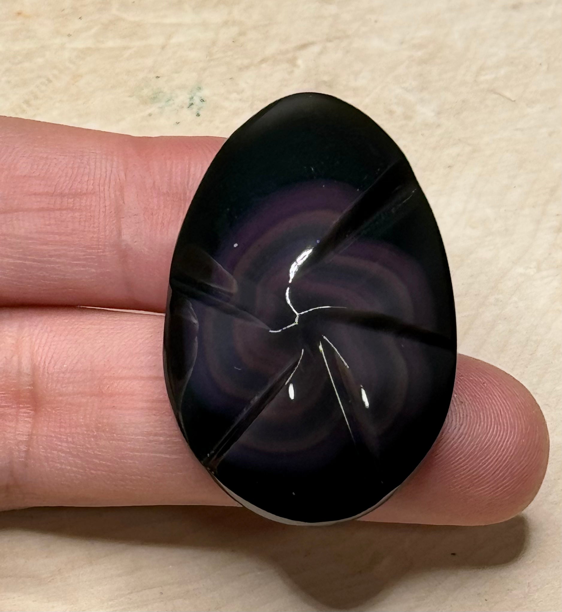 Rainbow Obsidian swirl Carvings/cabs from Mexico