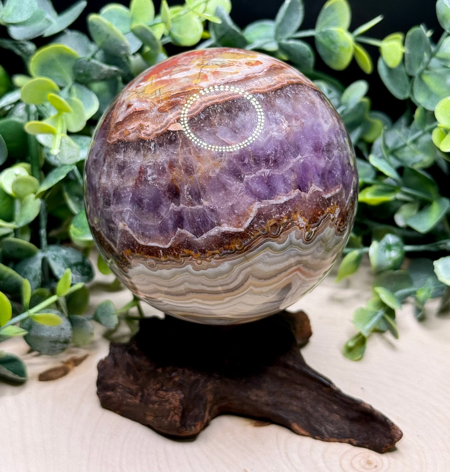 Amethyst Agate Sphere