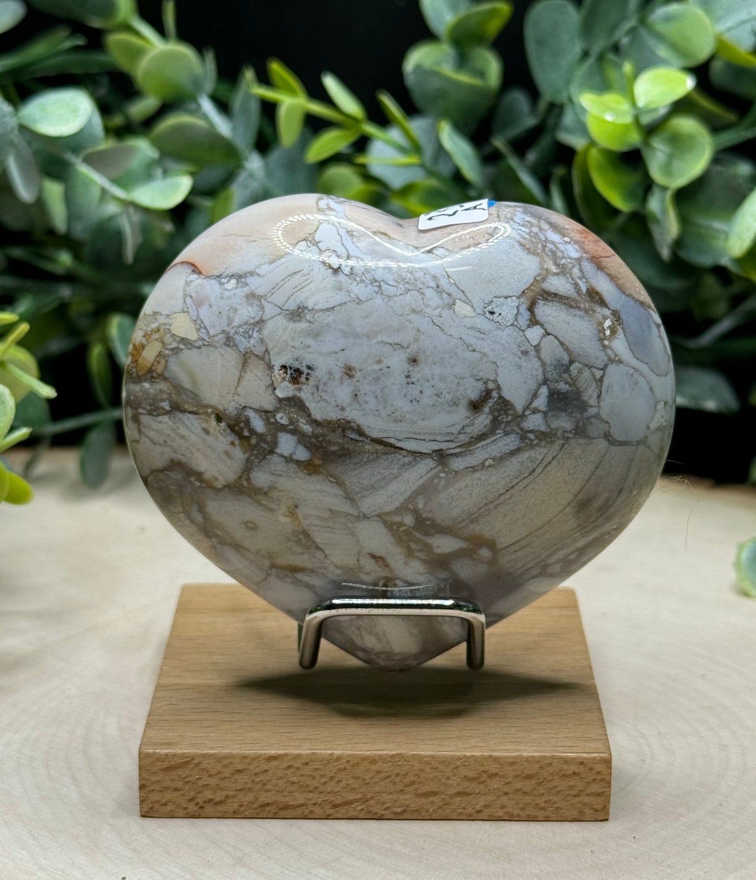 Sea Jasper Heart Carvings