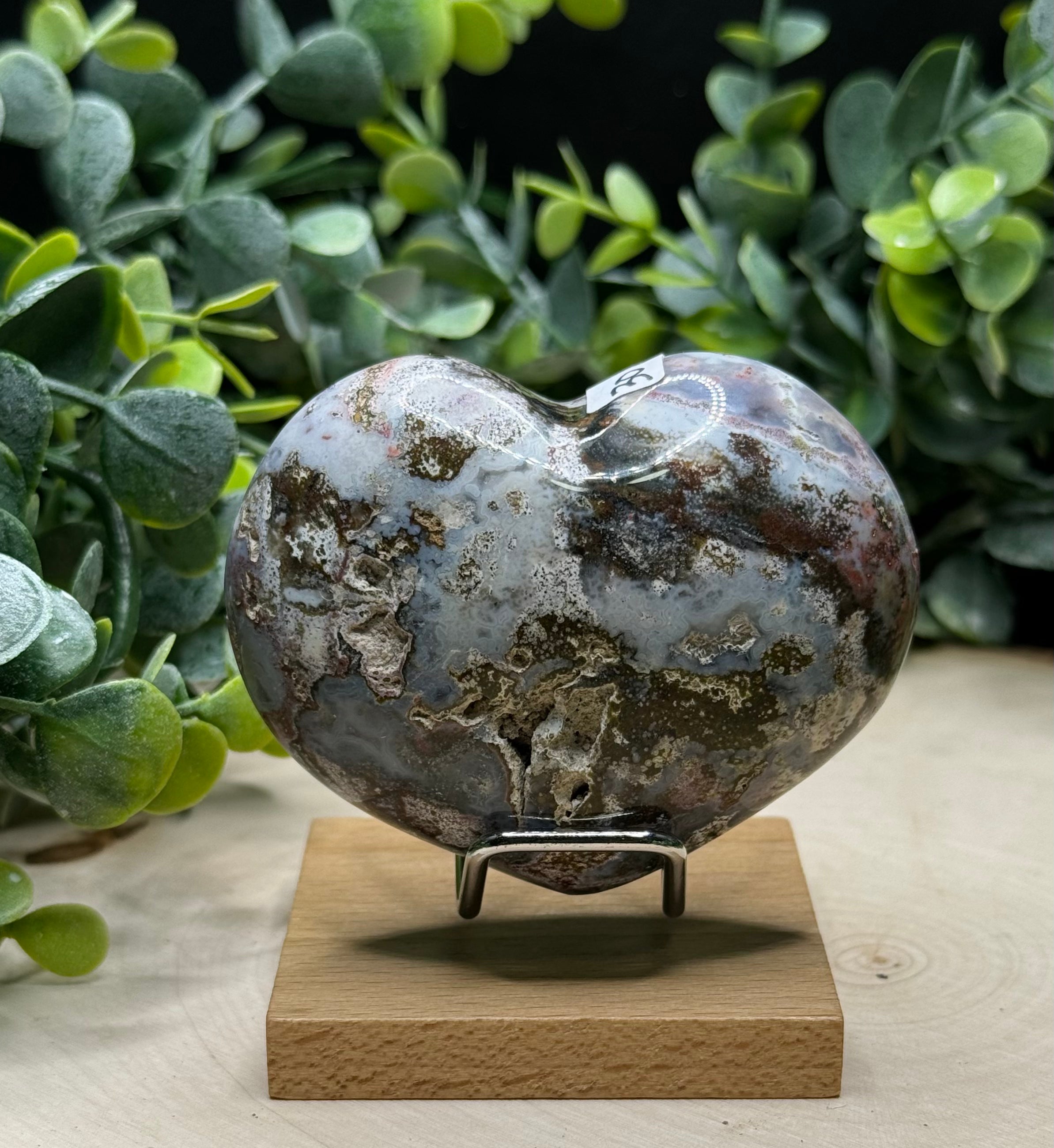 Sea Jasper Heart Carvings