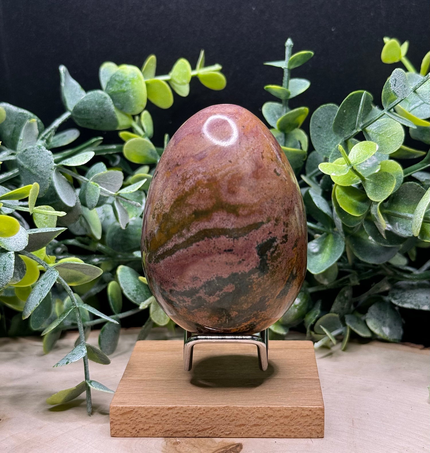 Sea Jasper Egg Carving