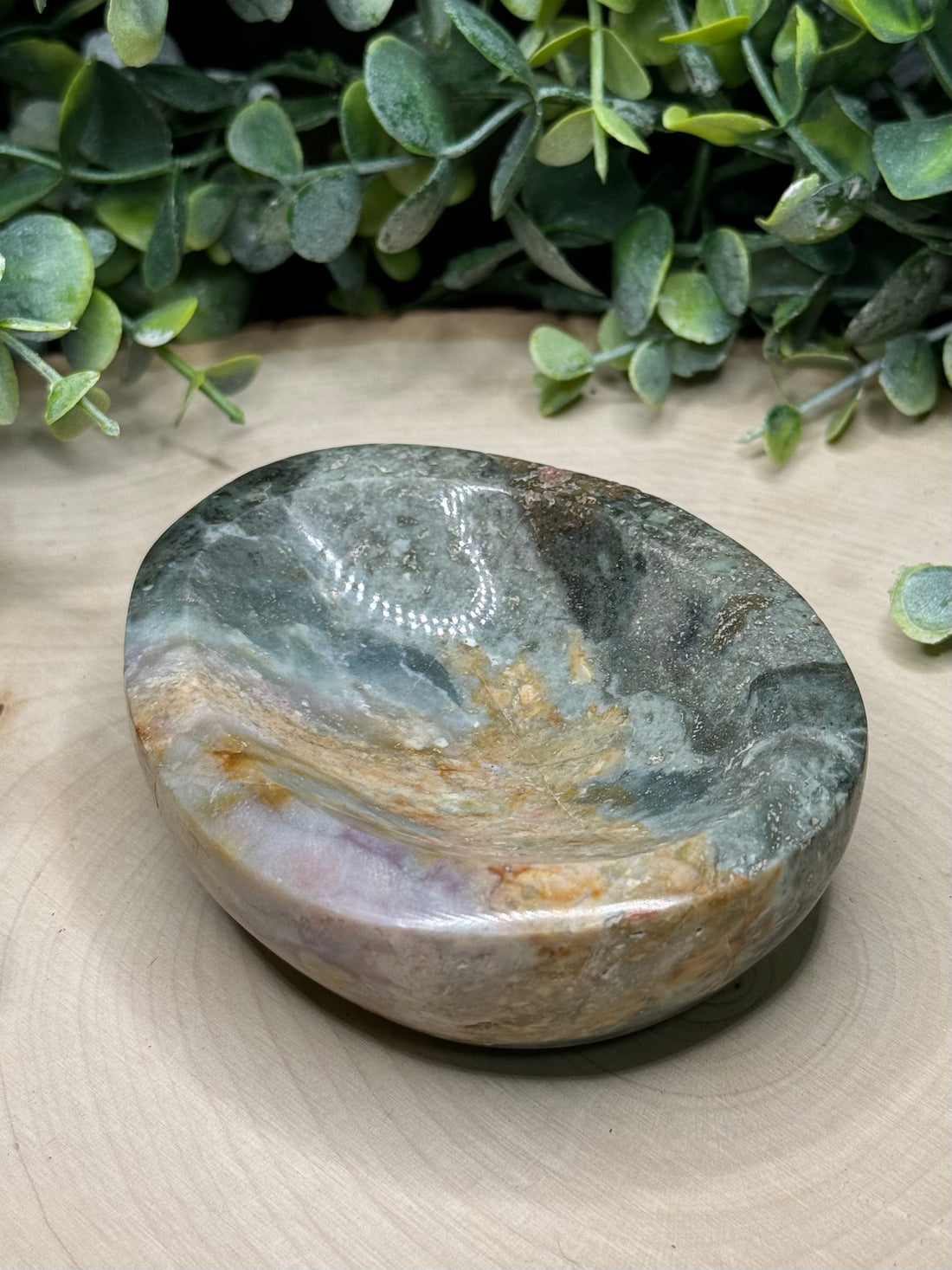 Sea Jasper Oval Bowl