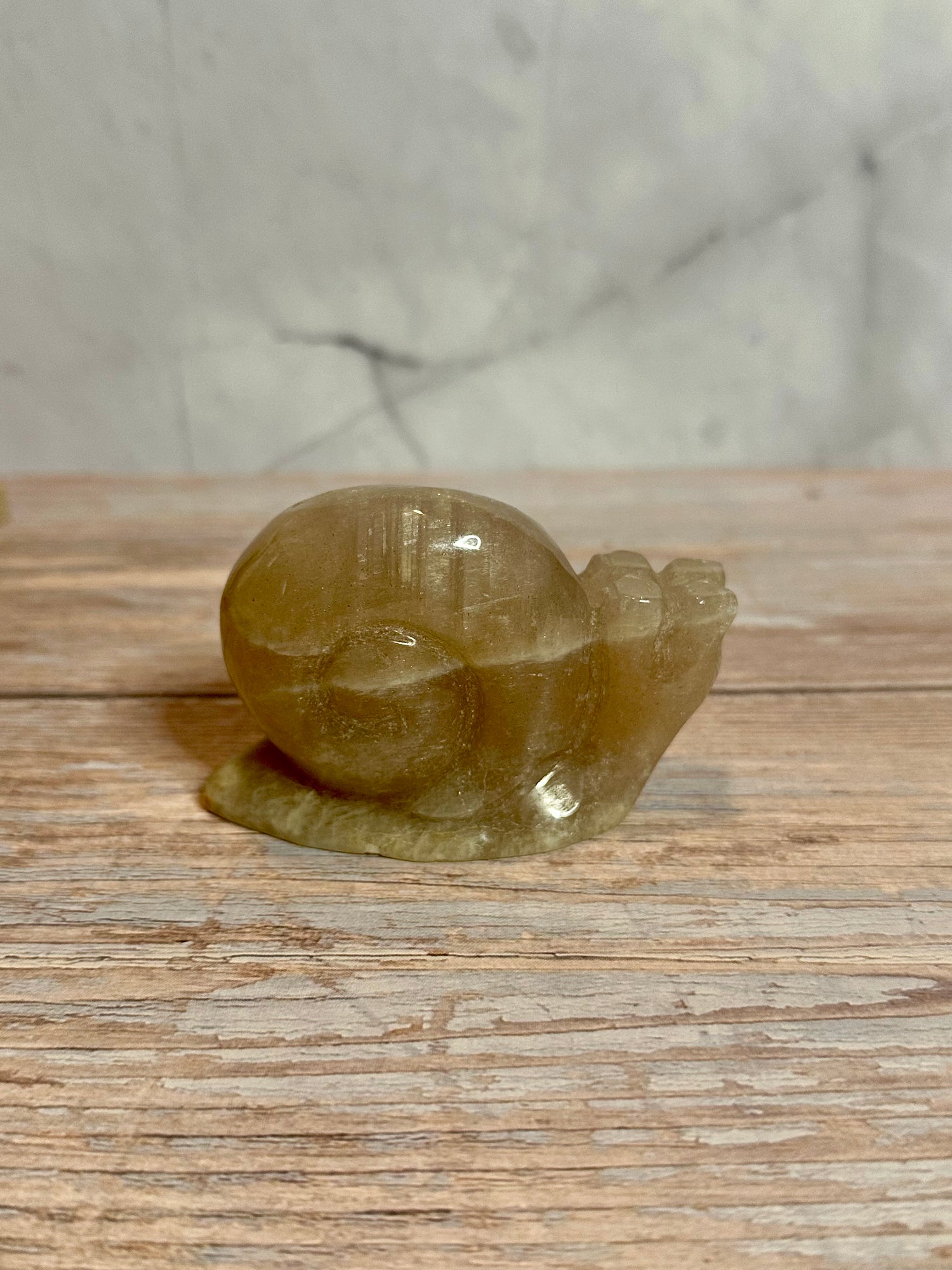 Moonstone Snail Carving