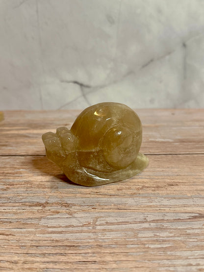 Moonstone Snail Carving