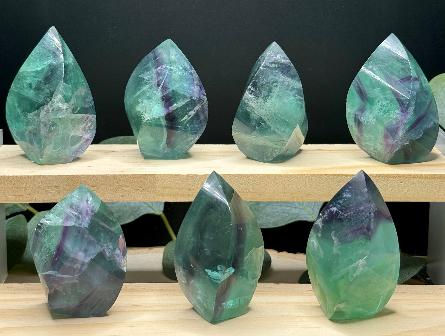 Mini Fluorite Flame Carvings