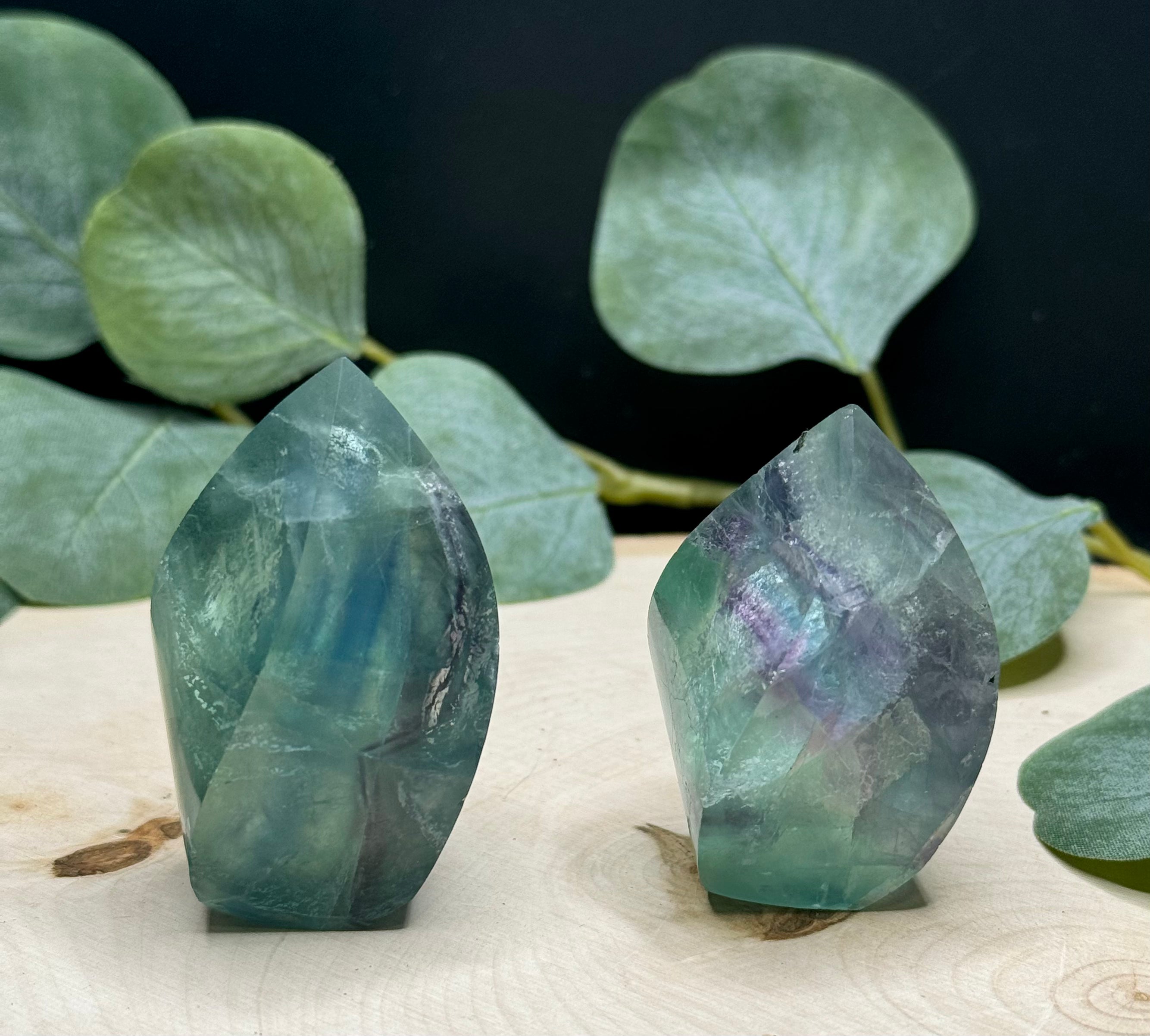 Mini Fluorite Flame Carvings