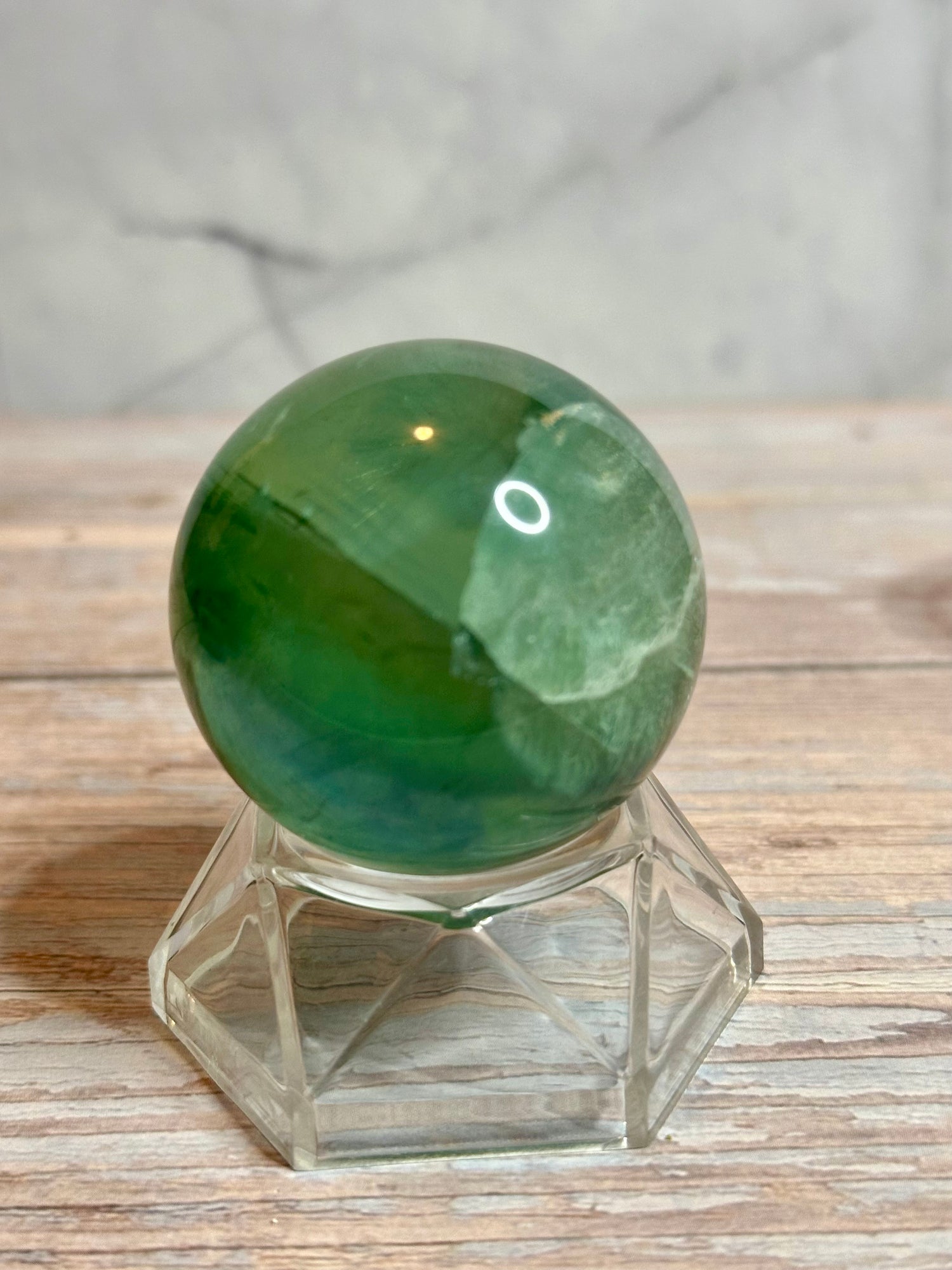 Green Fluorite Spheres