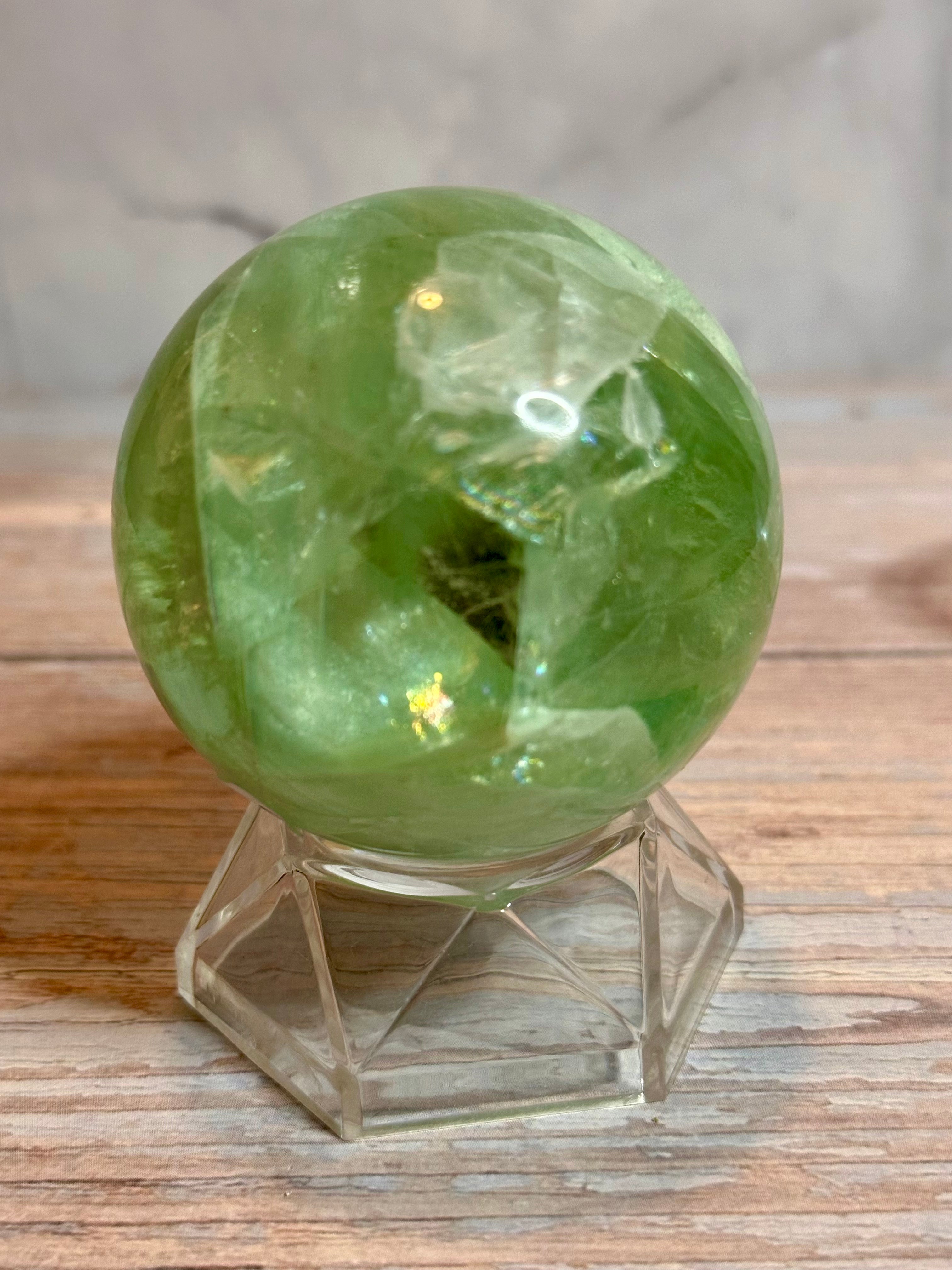 Green Fluorite Spheres