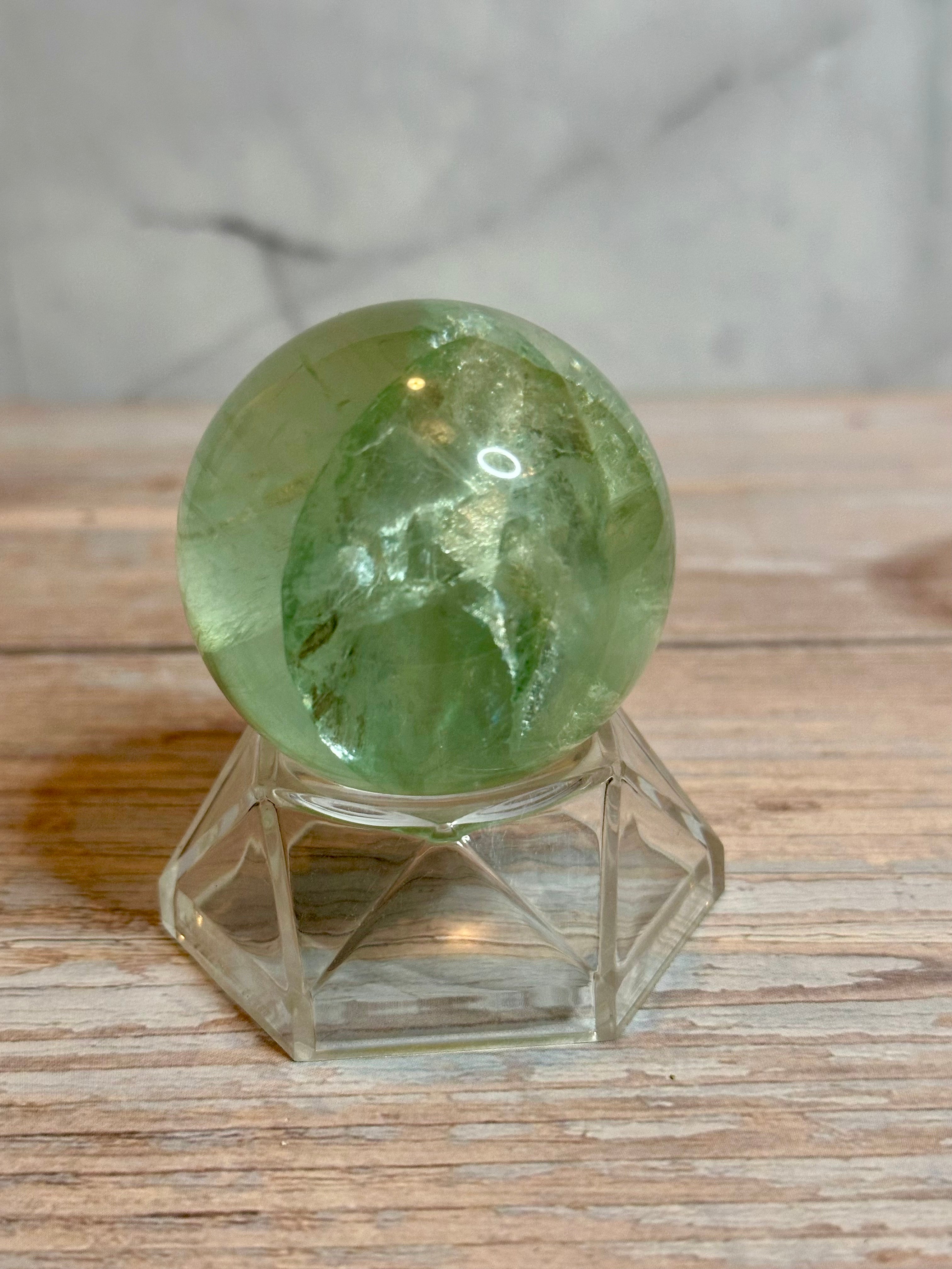 Green Fluorite Spheres