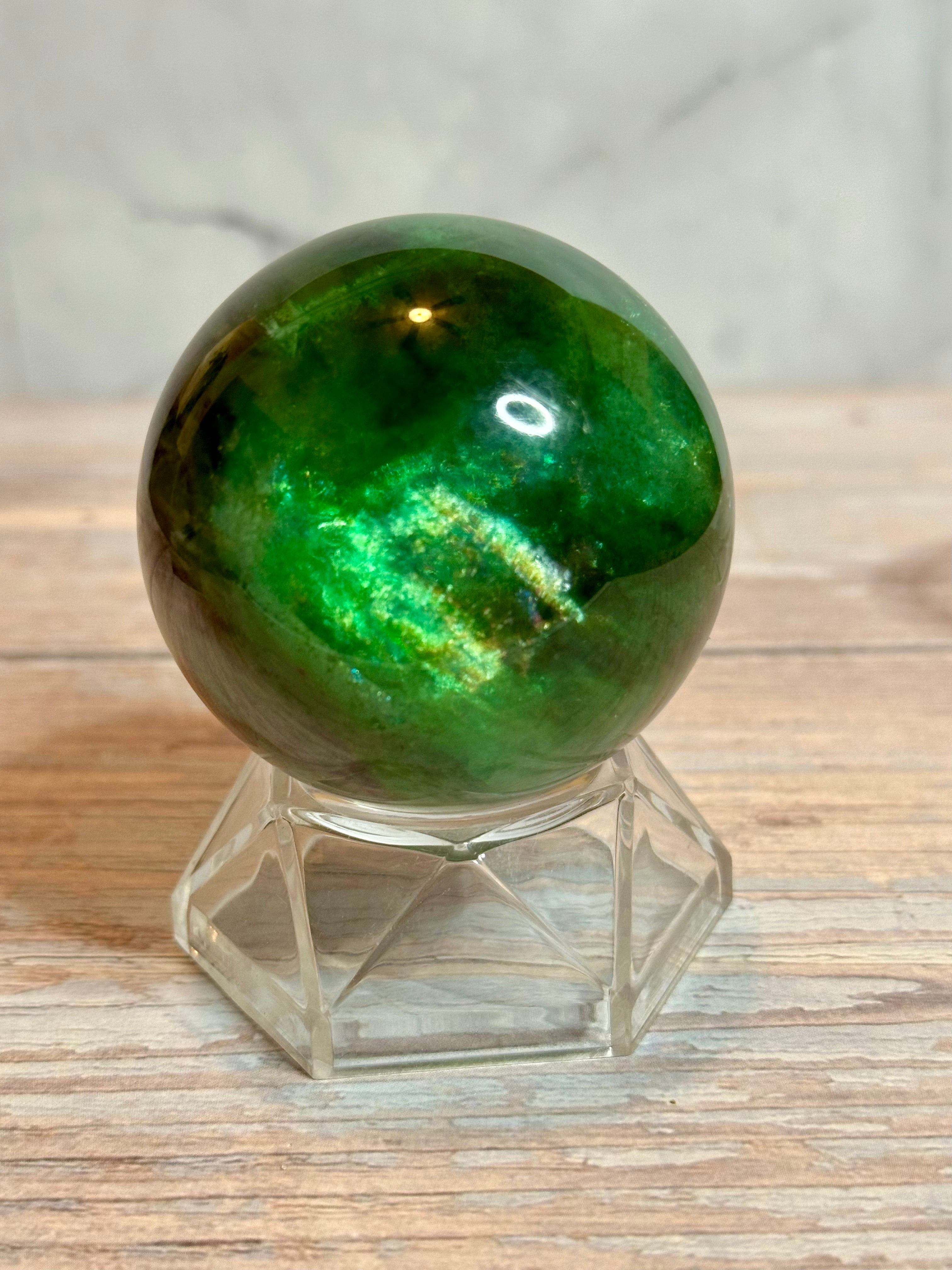 Green Fluorite Spheres