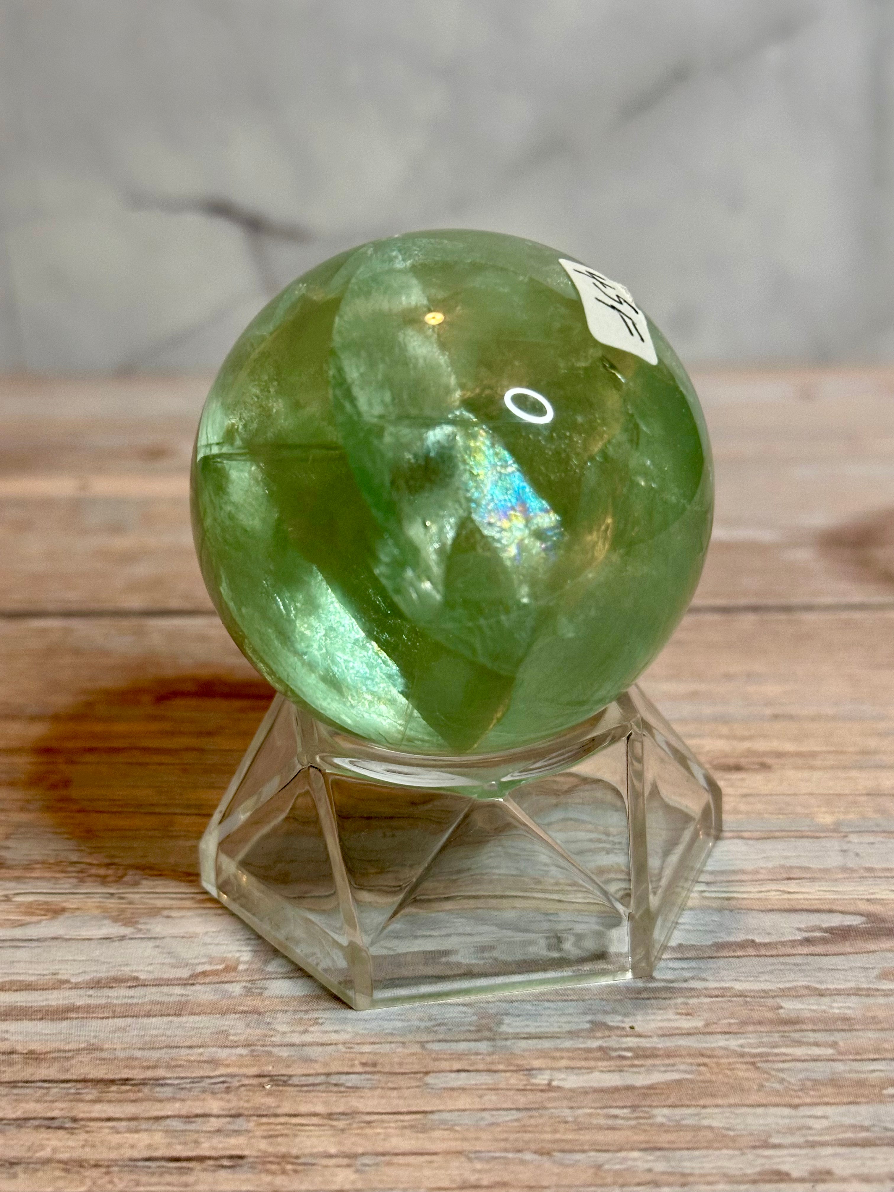 Green Fluorite Spheres