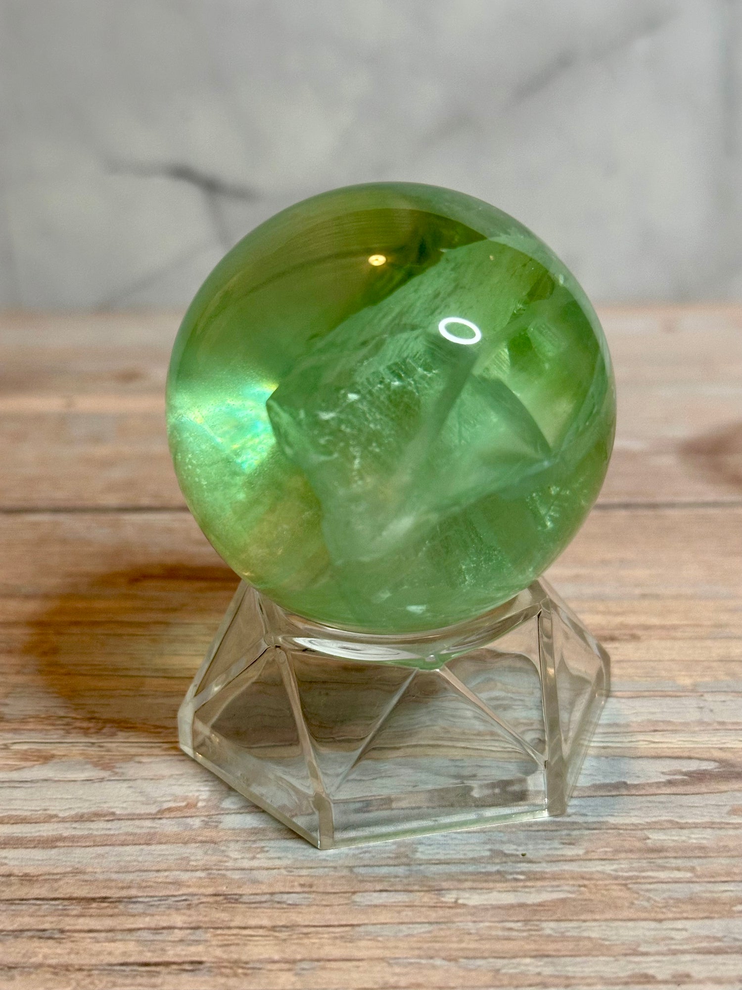 Green Fluorite Spheres