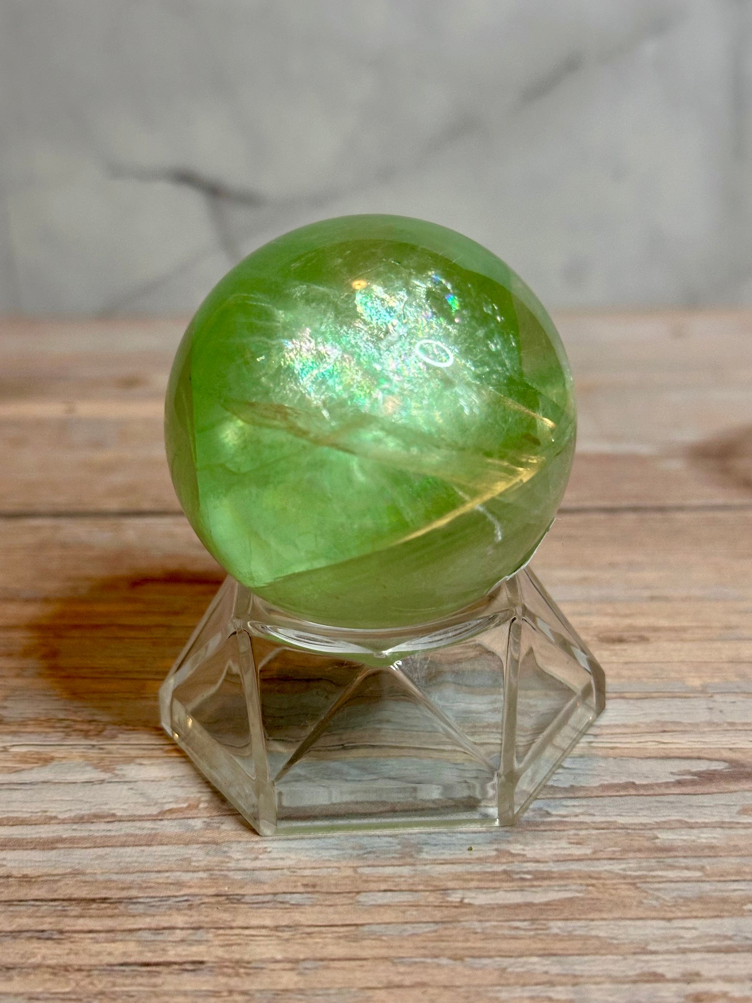 Green Fluorite Spheres