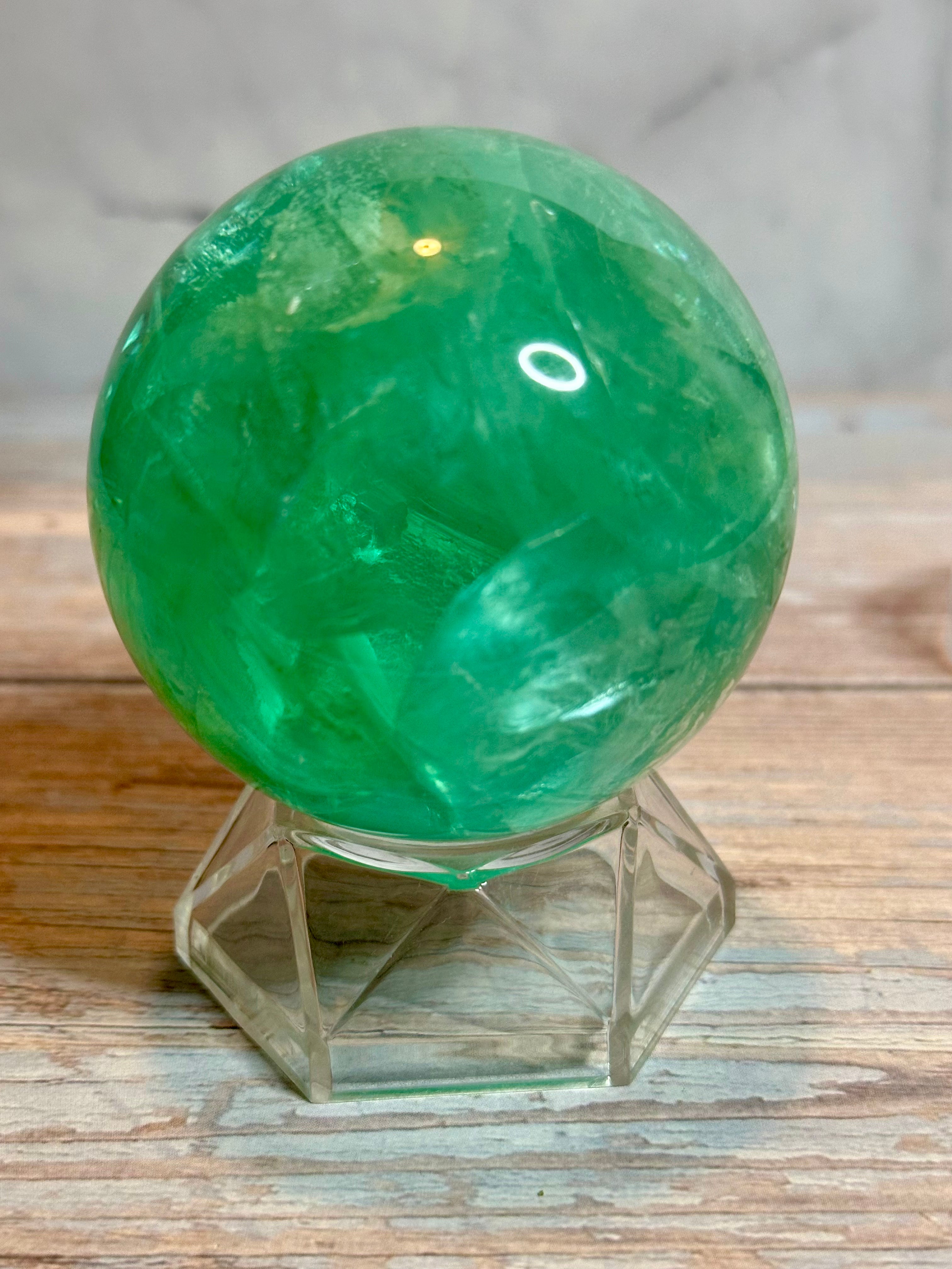 Green Fluorite Spheres