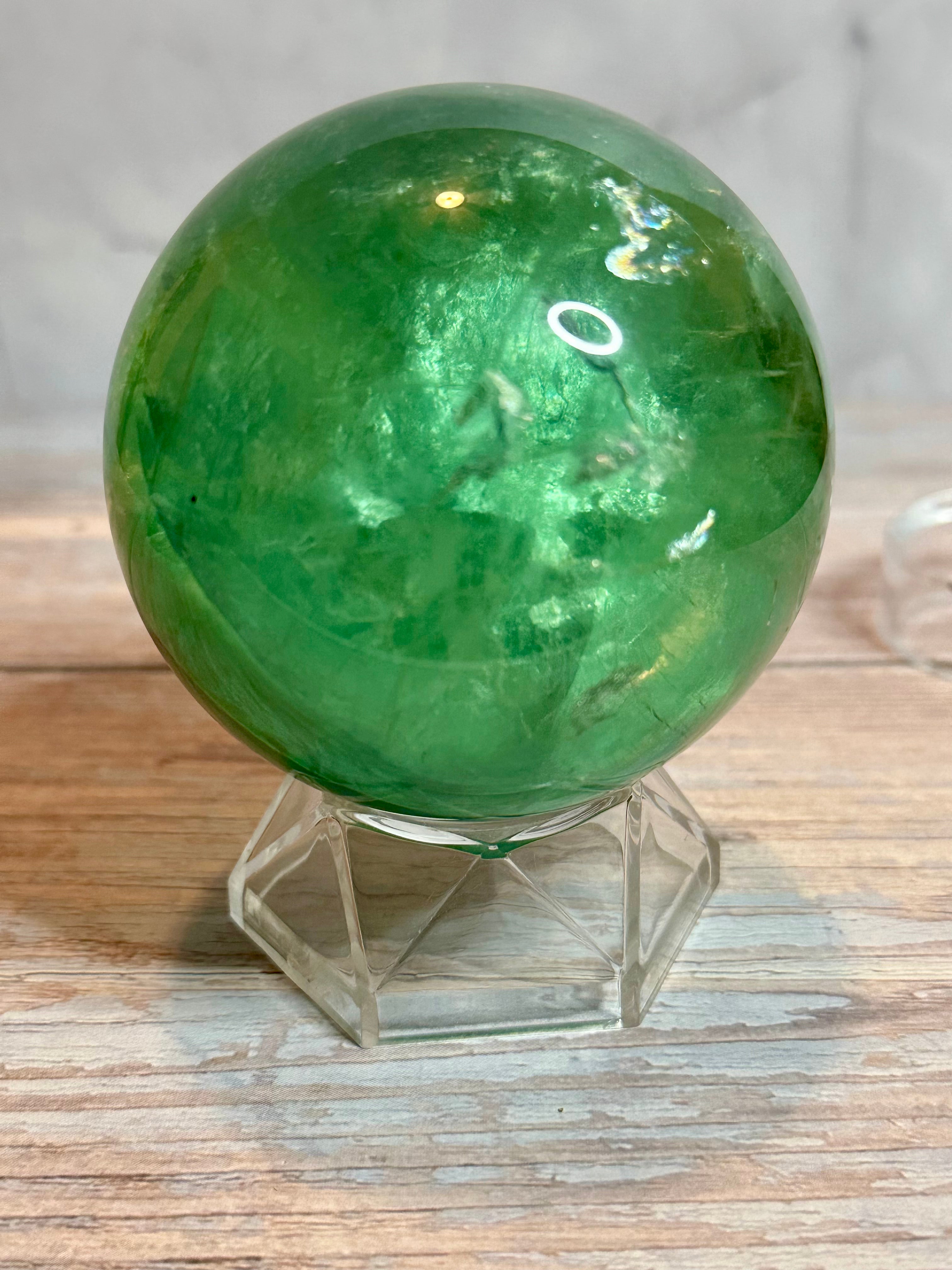 Green Fluorite Spheres