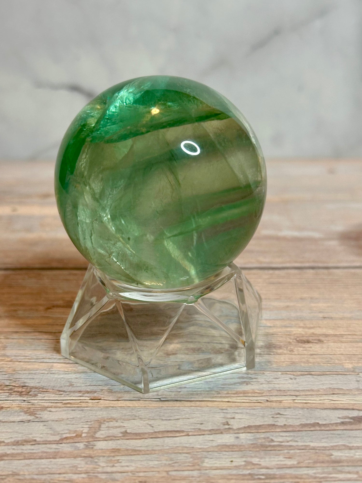 Green Fluorite Spheres