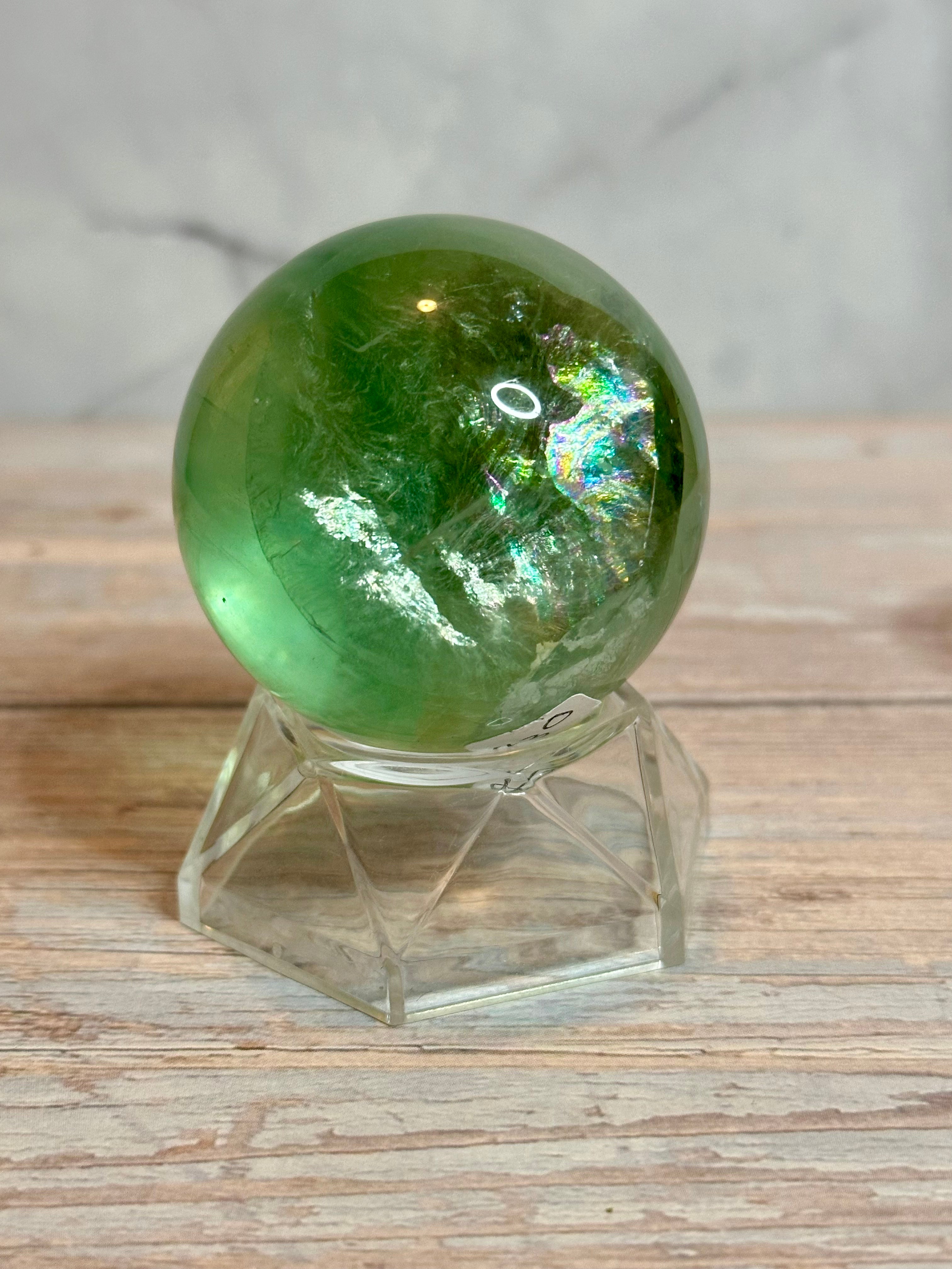 Green Fluorite Spheres