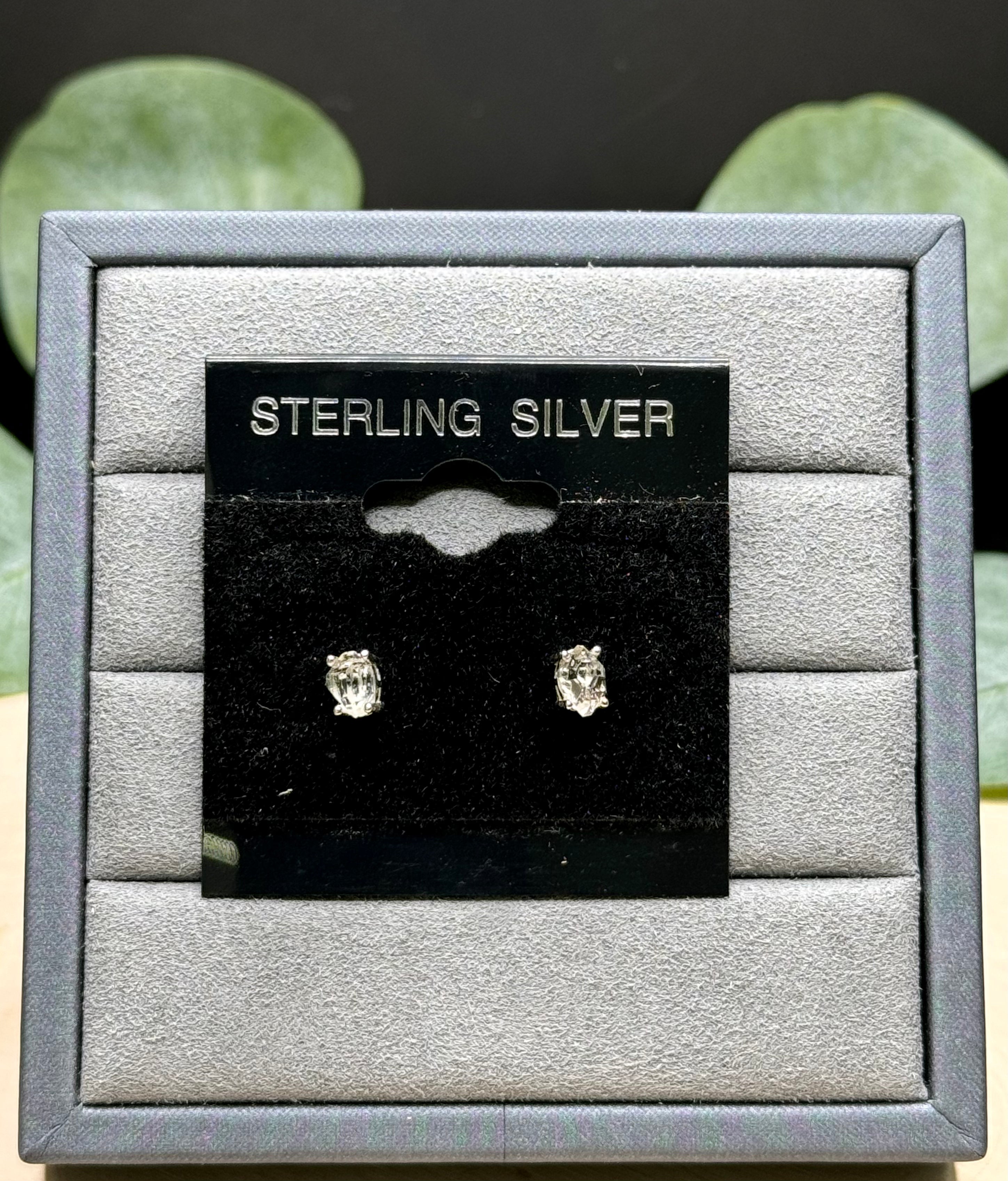 Herkimer Diamond Faceted Sterling Silver Earrings