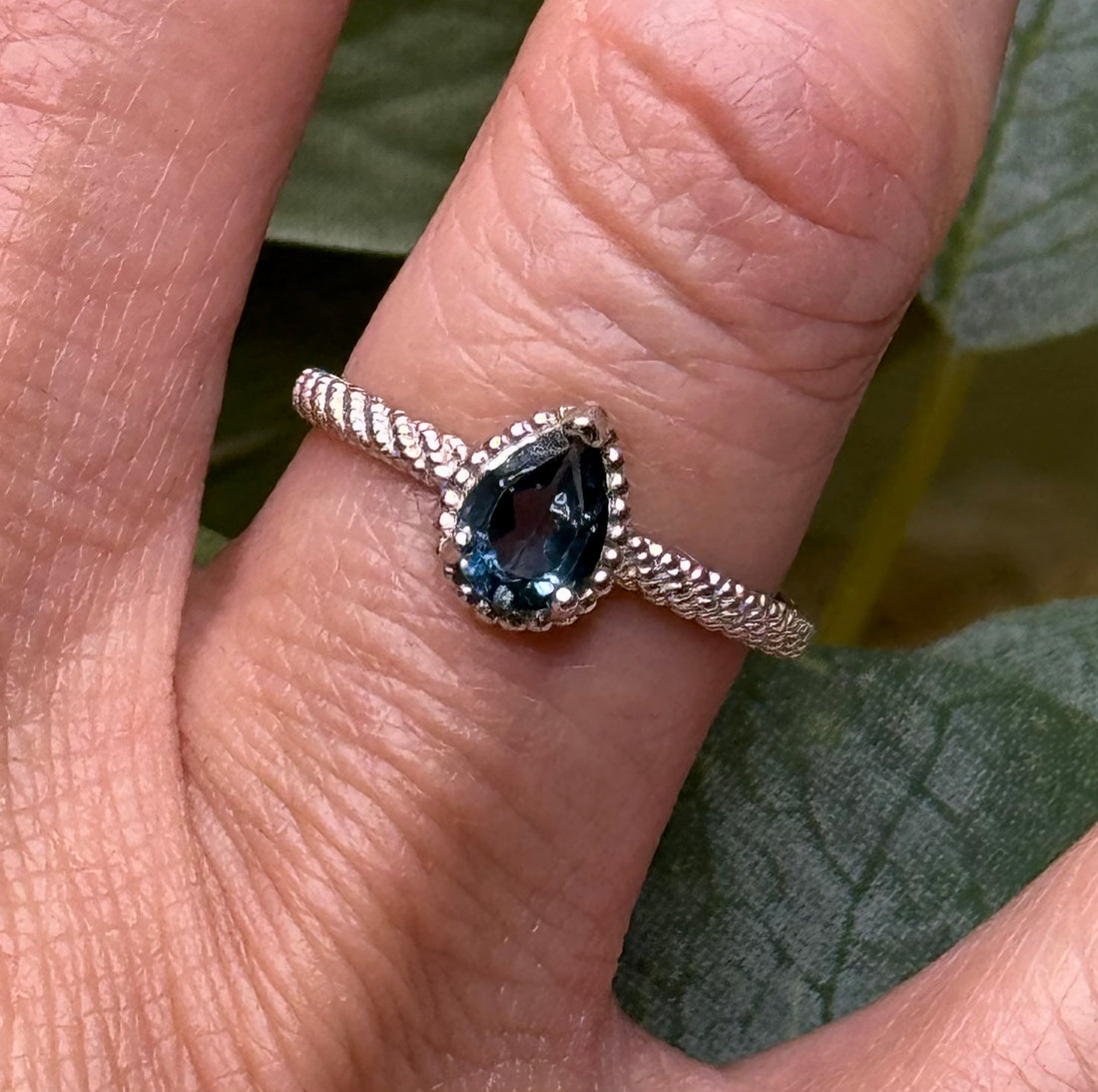 Blue Topaz Sterling Silver Ring