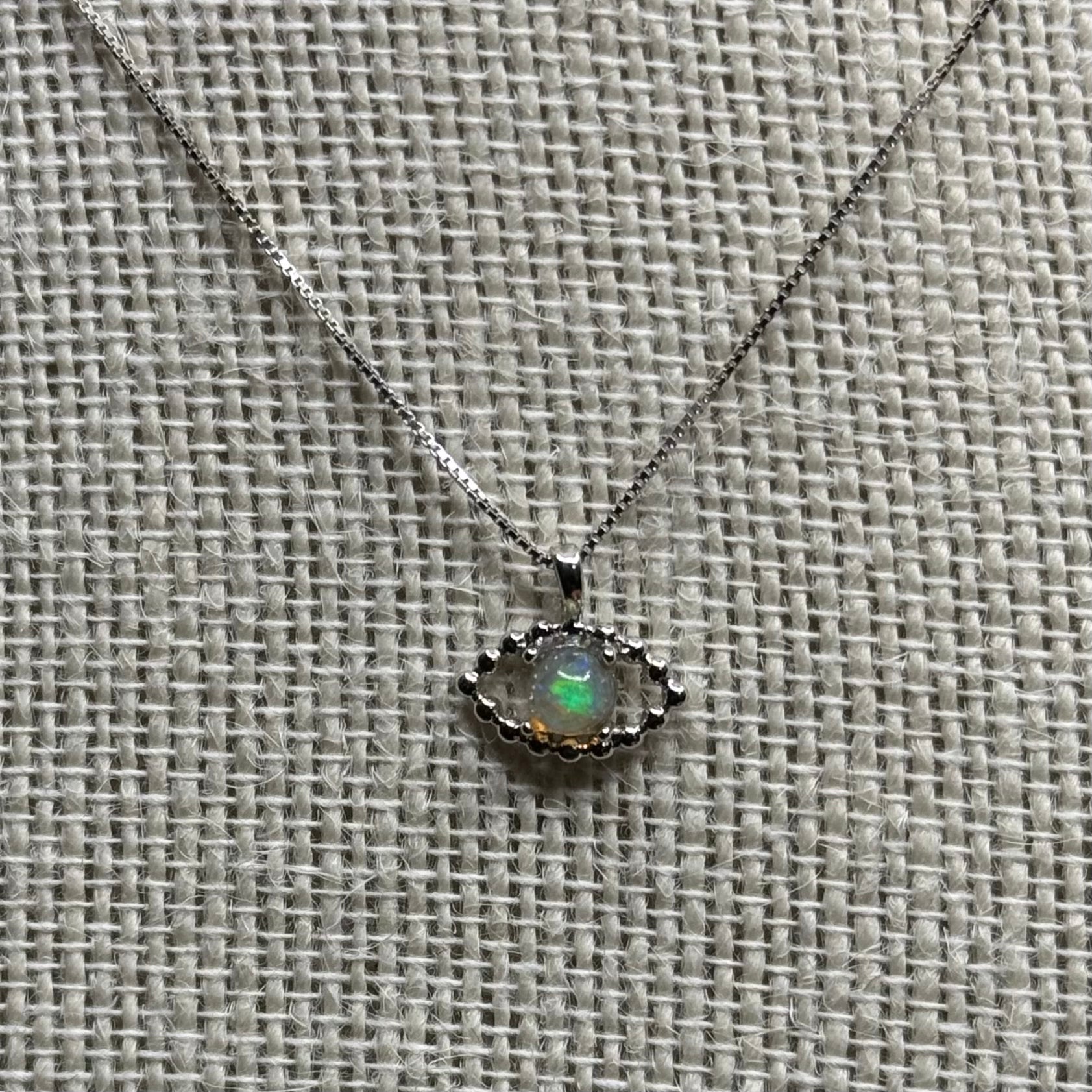 Opal Eye Sterling Silver Pendant