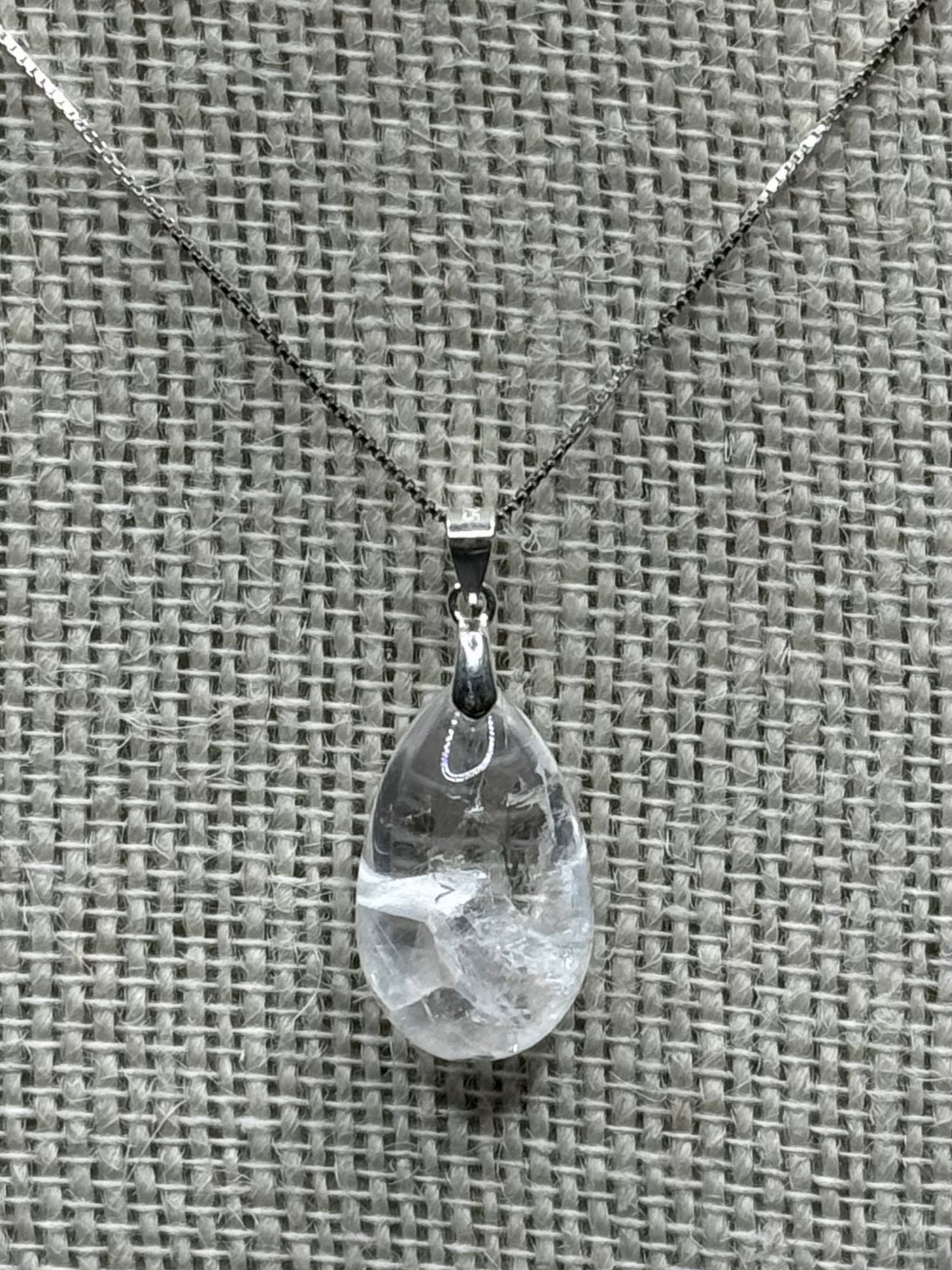 Quartz In Quartz Sterling Silver Pendant