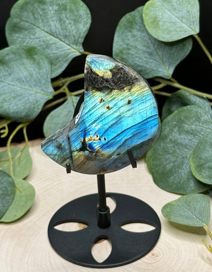 Labradorite Moon Carvings