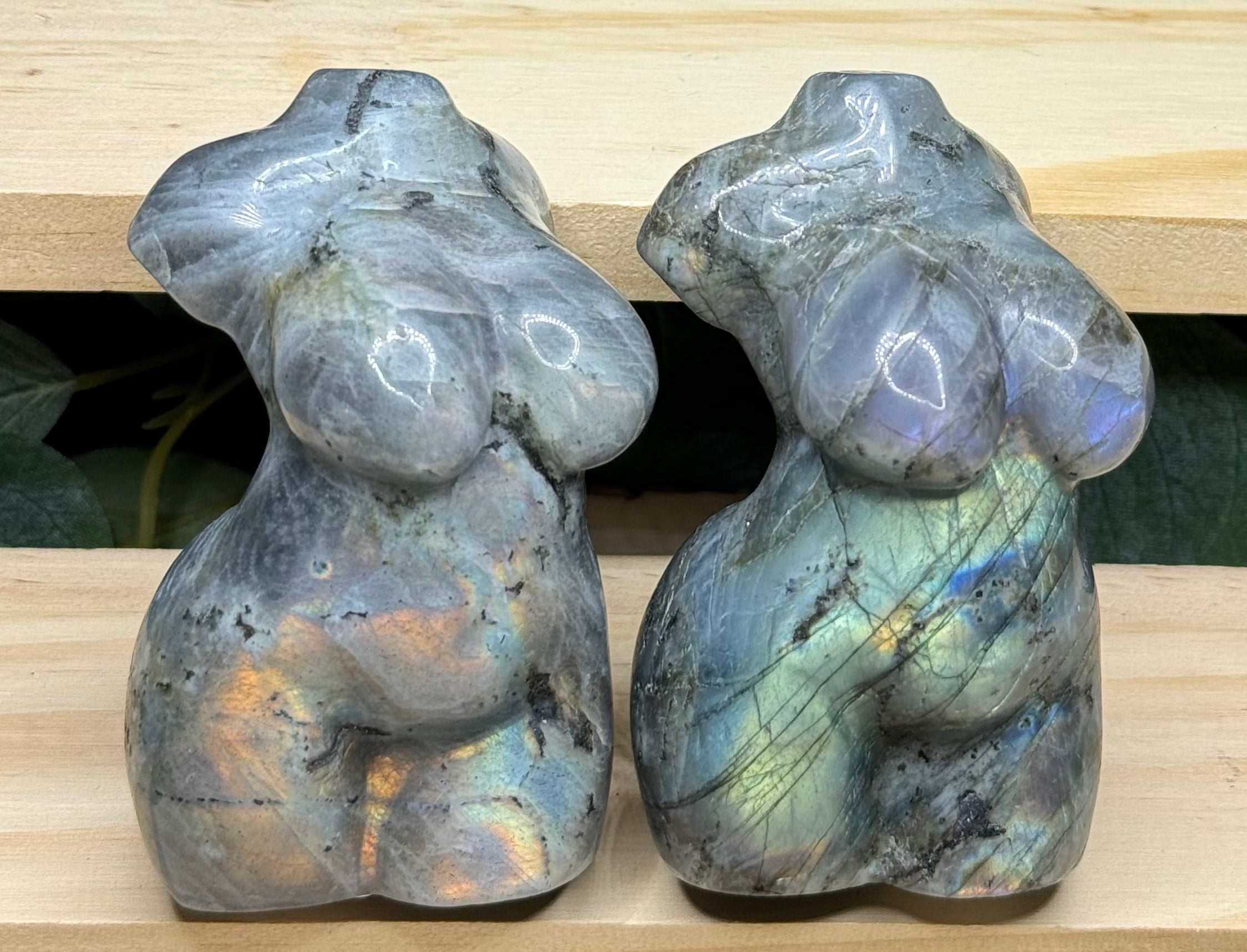 Labradorite Goddess Body Carvings