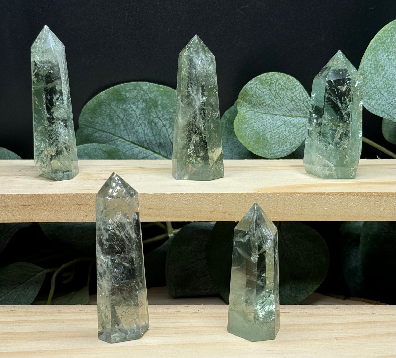 Prasiolite points