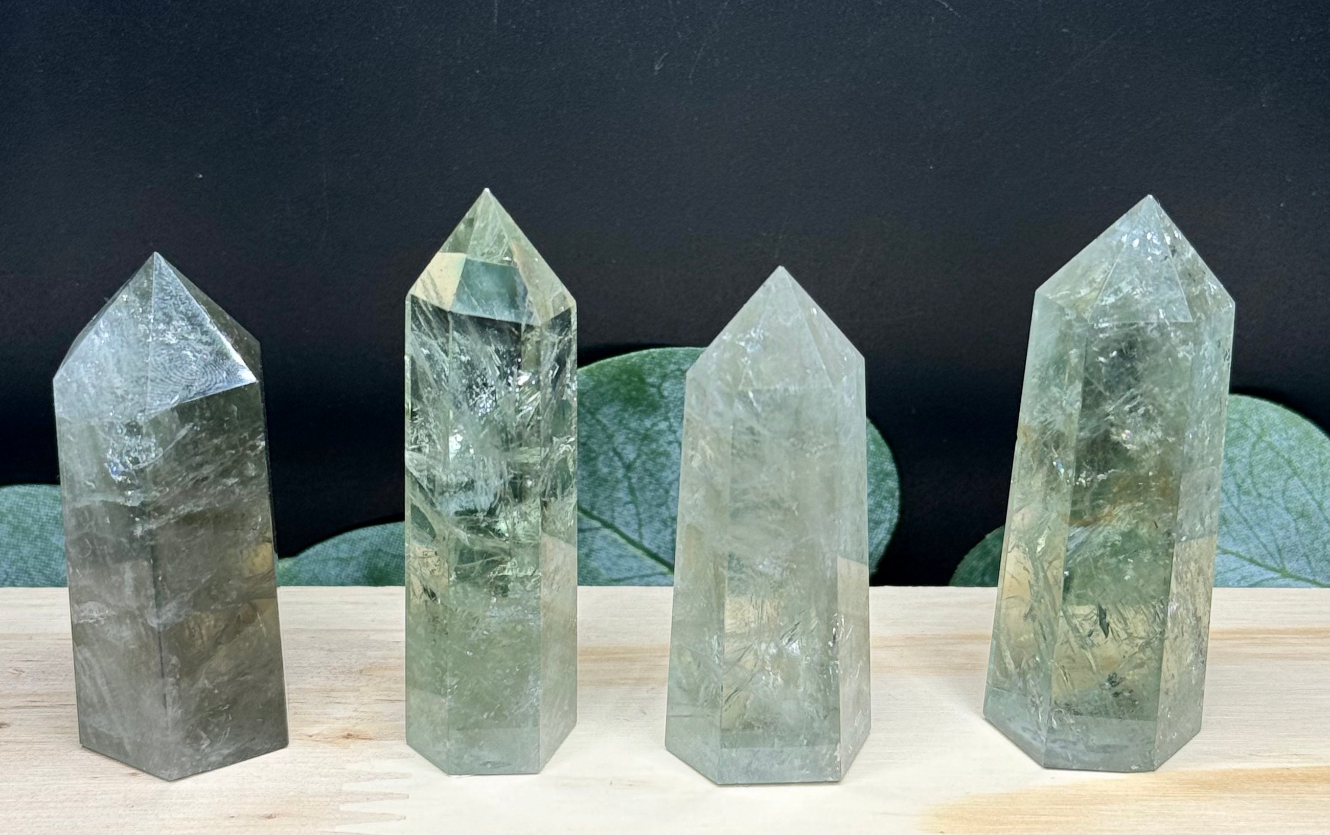 Prasiolite points