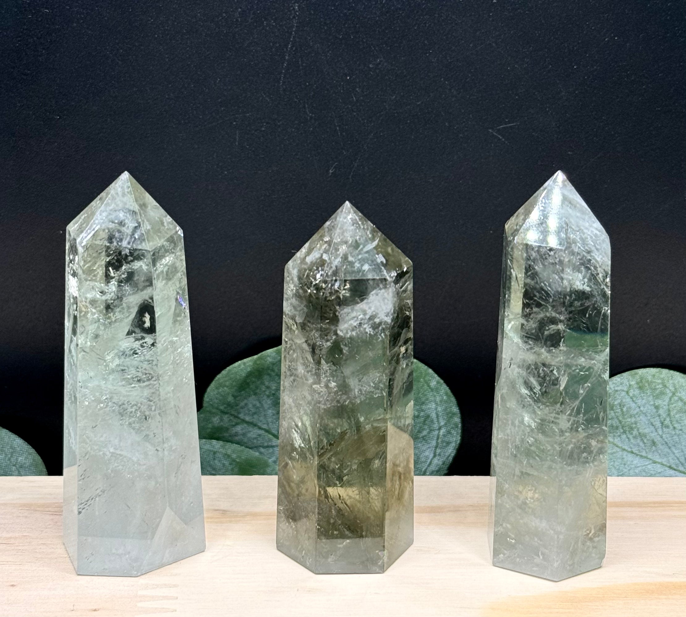 Prasiolite points