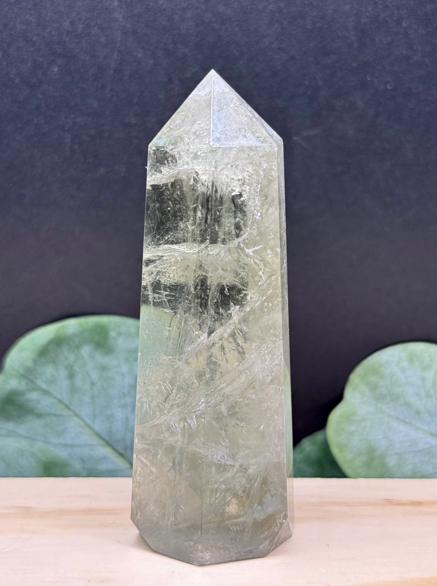 Prasiolite points